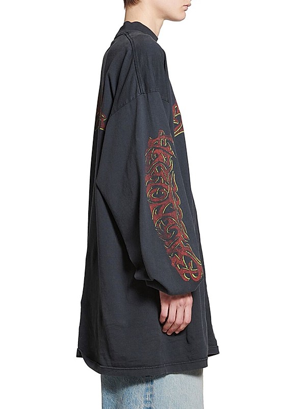 Shop Balenciaga Offshore Long Sleeve Oversized T-Shirt Shop Balenciaga Offshore Long Sleeve Oversized T-Shirt