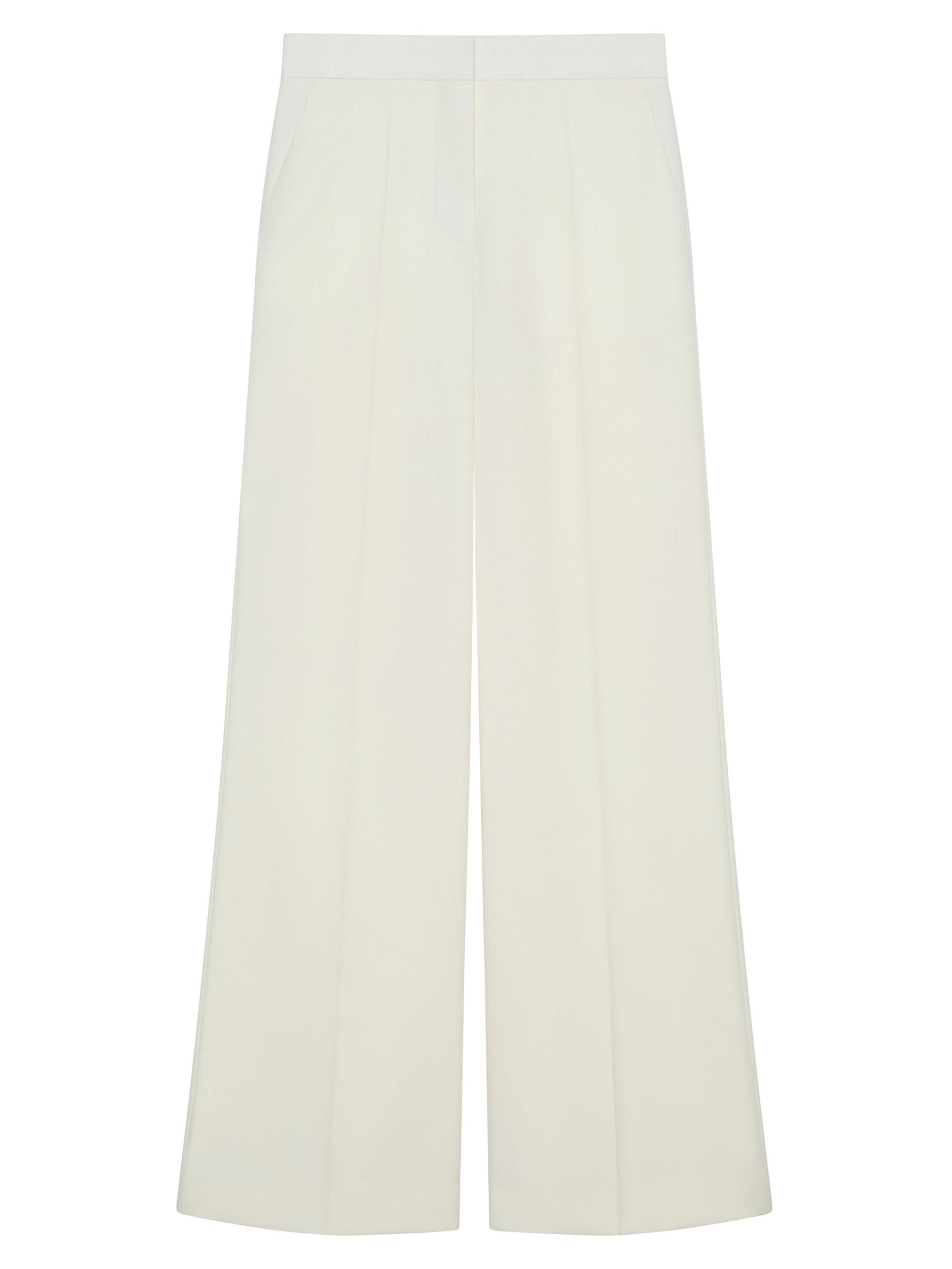Givenchy Women's Flare Tailored Pants in Wool and Mohair - Ecru