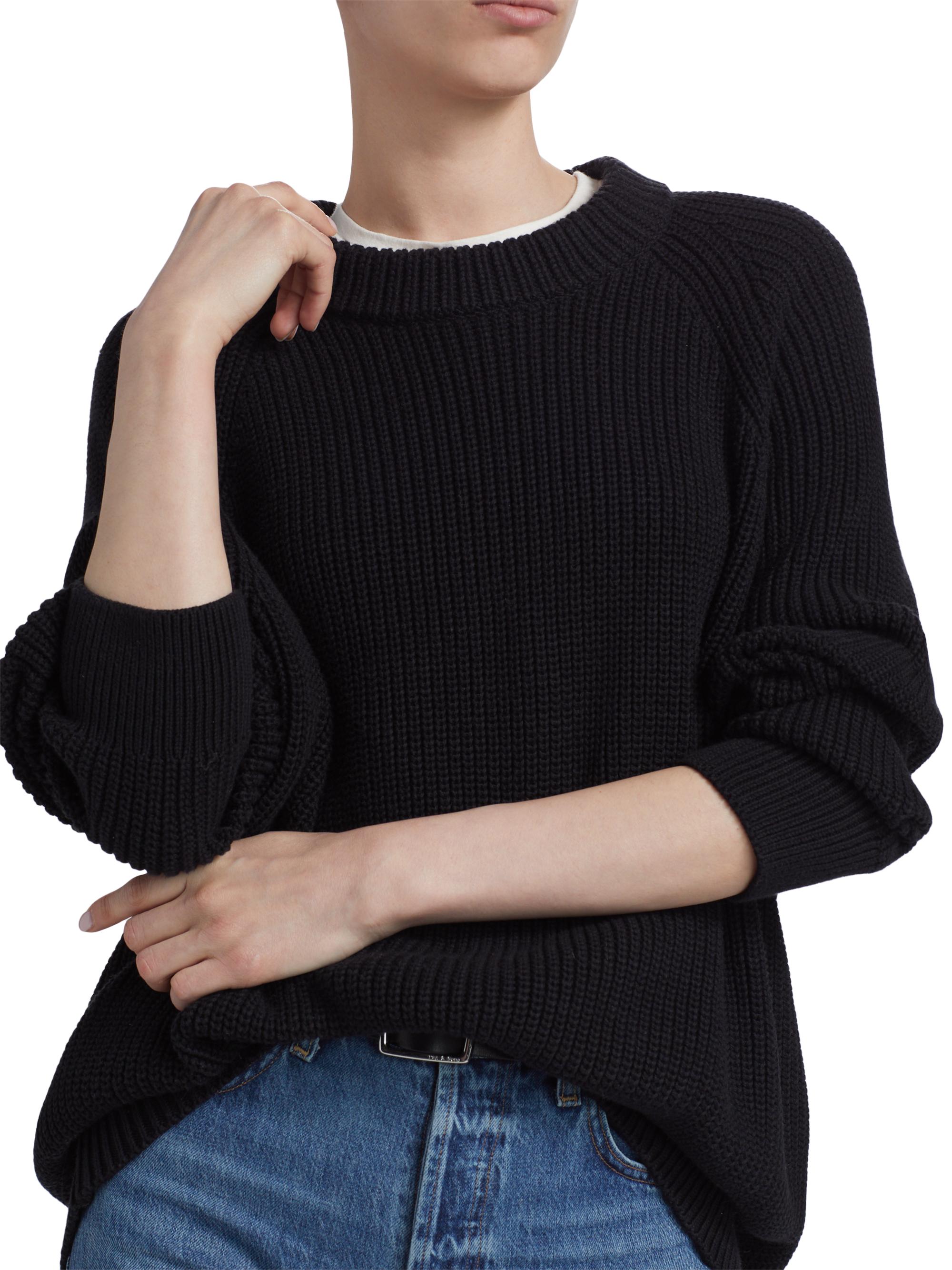 Jenni Kayne Oversized Cotton Fisherman Sweater | Saks Fifth Avenue