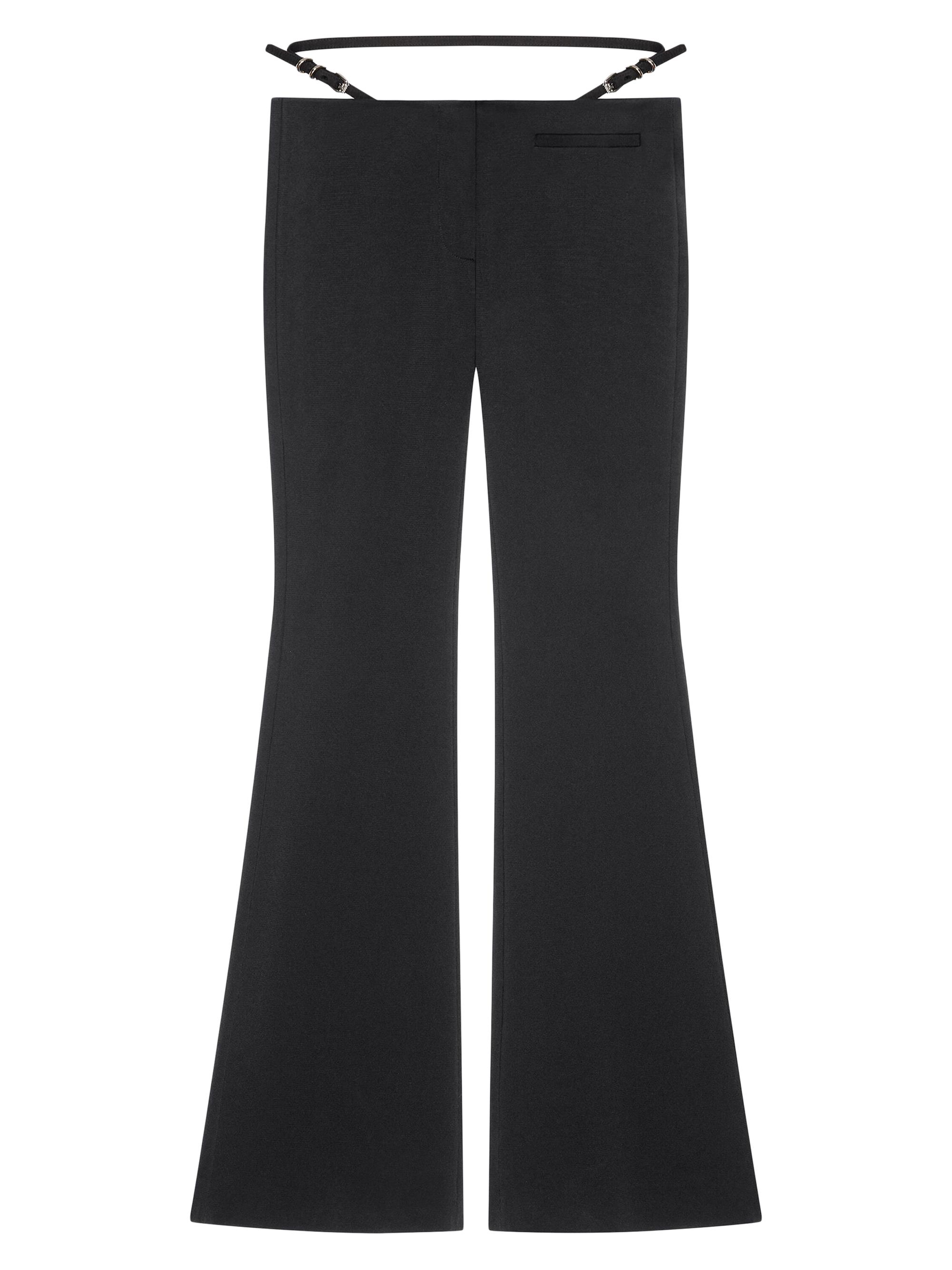 Givenchy Women's Voyou Flare Tailored Pants in Punto Milano - Black