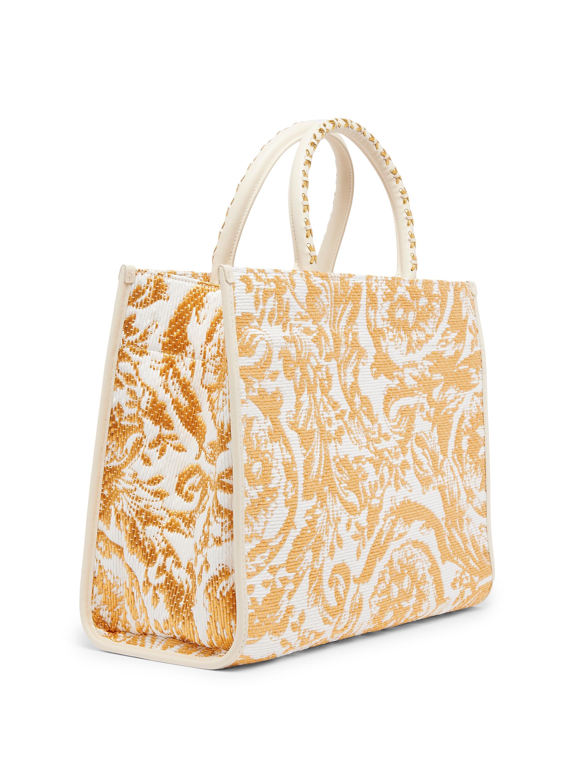 Versace Large Athena Jacquard Raffia Tote Bag | Saks Fifth Avenue