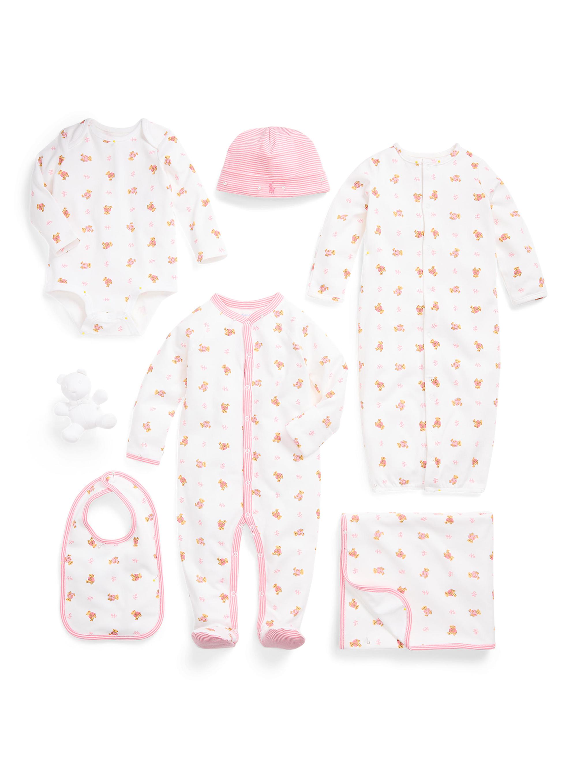 Polo Ralph Lauren Baby Girl's 7-Piece Cotton Essentials Gift Set