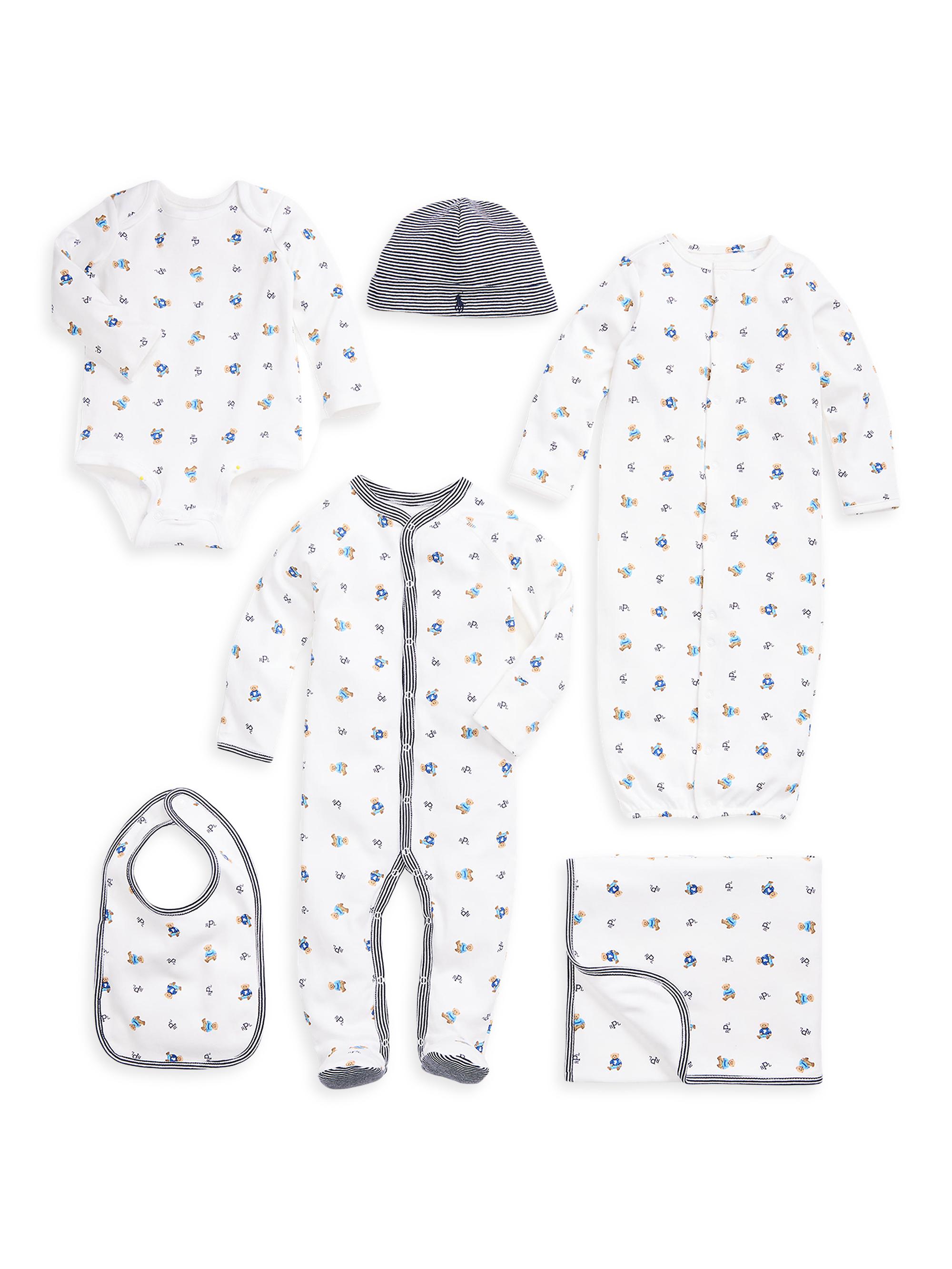 Polo Ralph Lauren Baby Boy's 7-Piece Cotton Essentials Gift Set