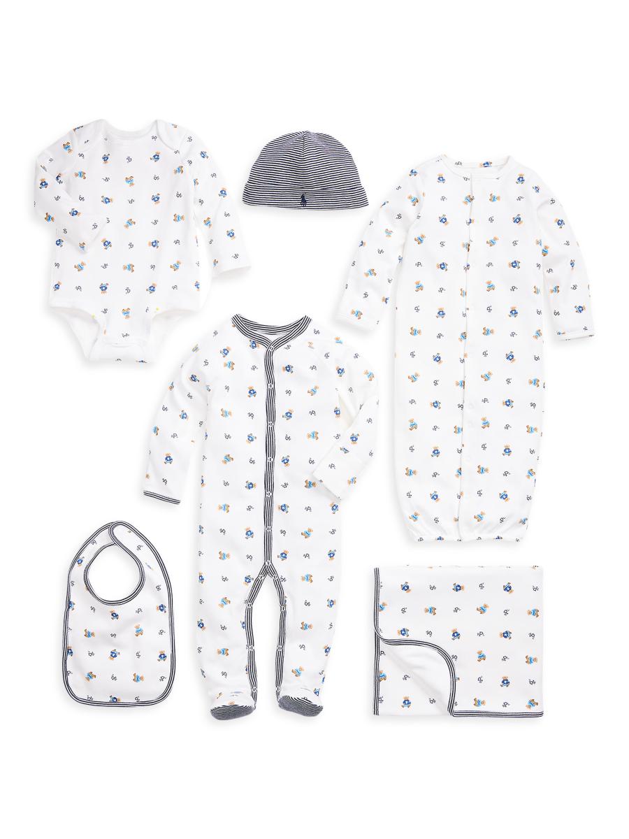 ギフト最適！ Polo Ralph Lauren Polo Bear Gift レザーSet Polo Bear Cotton 5-Piece Gift Set
