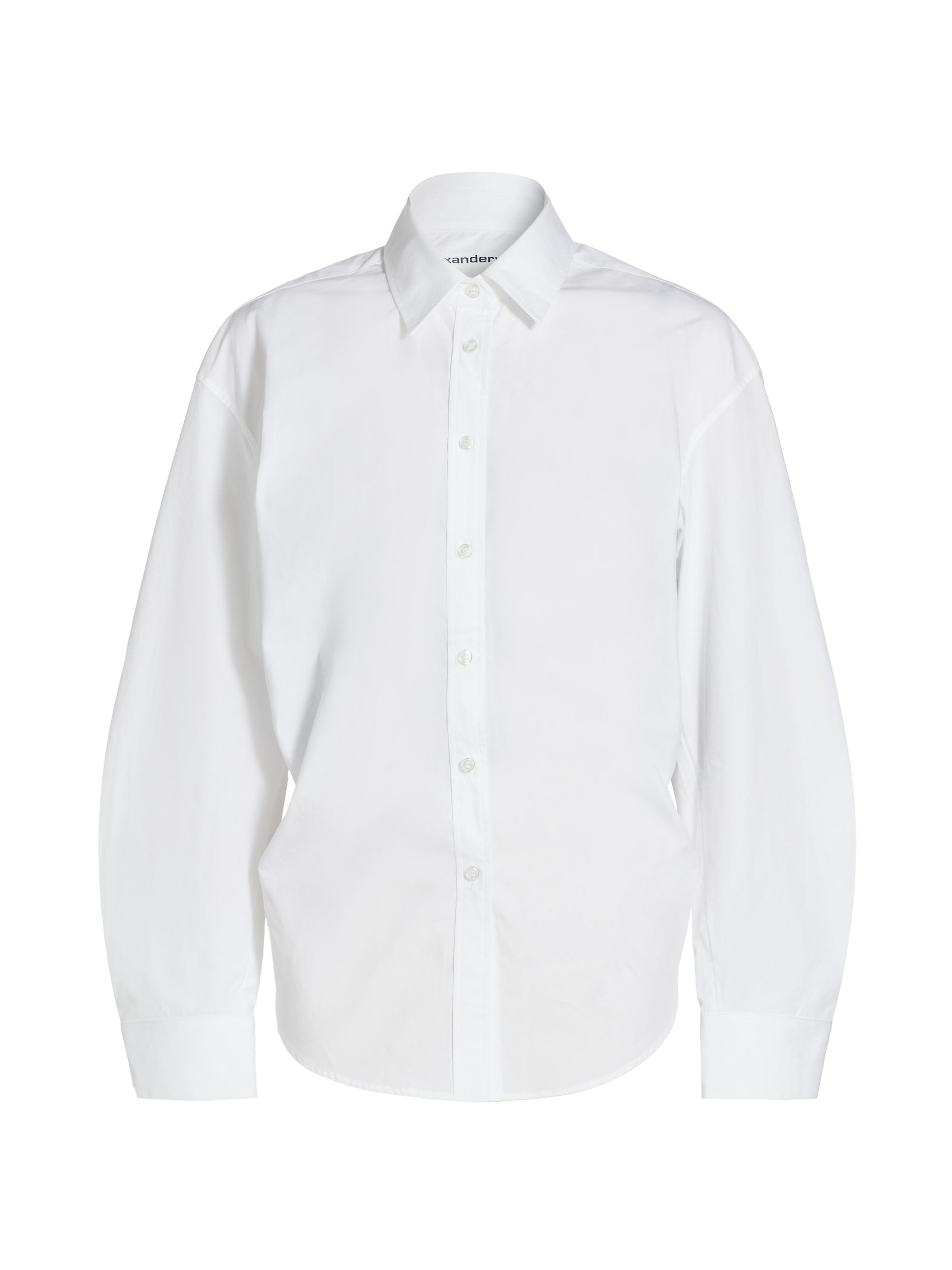 Alexander Wang Women's Camisole-Back Poplin Shirt - Black White