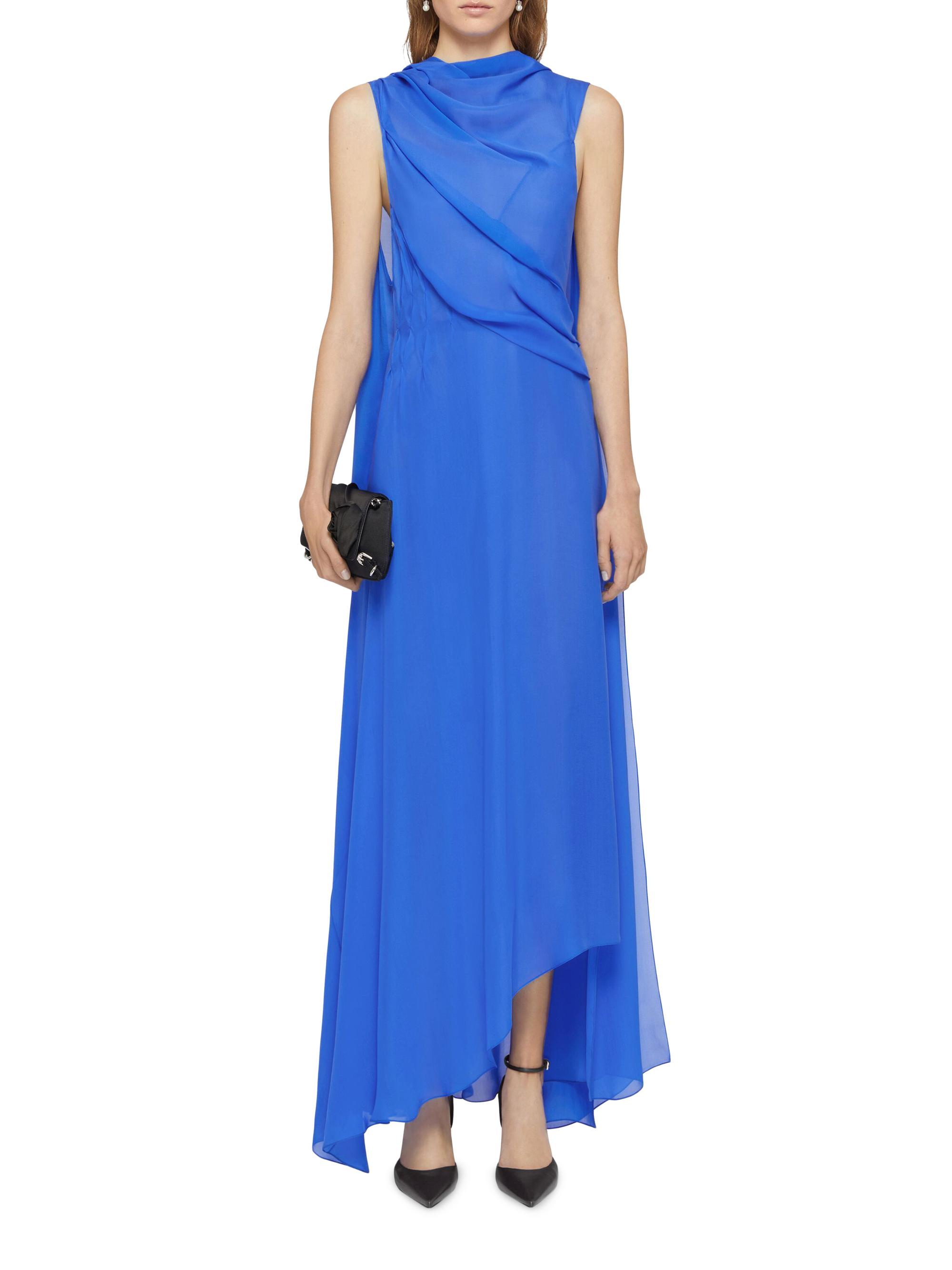GIVENCHY　paris ドレス Givenchy Draped Dress in Satin with Lavalliere | Saks Fifth Avenue