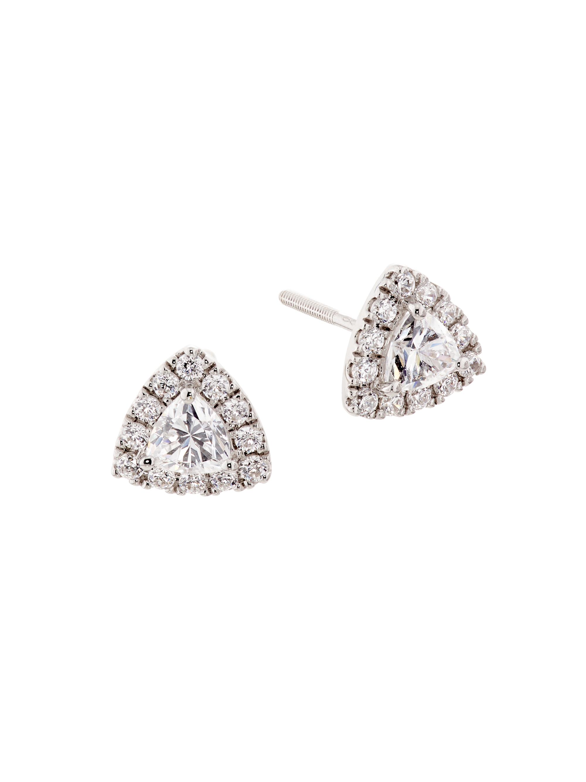 Saks Fifth Avenue Collection Women's 14K White Gold & 0.50 TCW Lab-Grown Diamond Halo Stud Earrings - White Gold