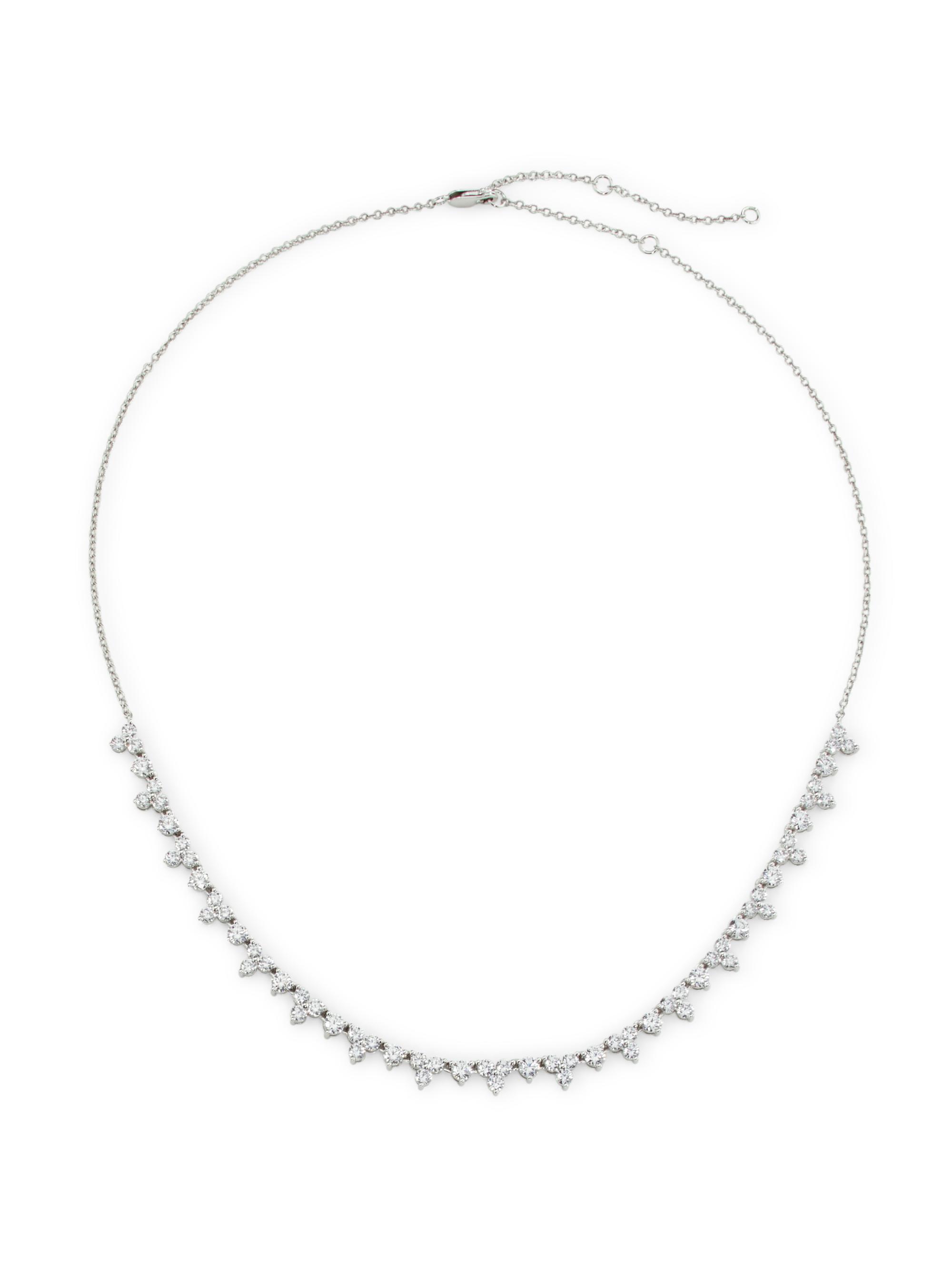 Saks Fifth Avenue Collection Women's 14K White Gold & 4.00 TCW Lab-Grown Diamond Necklace - White Gold