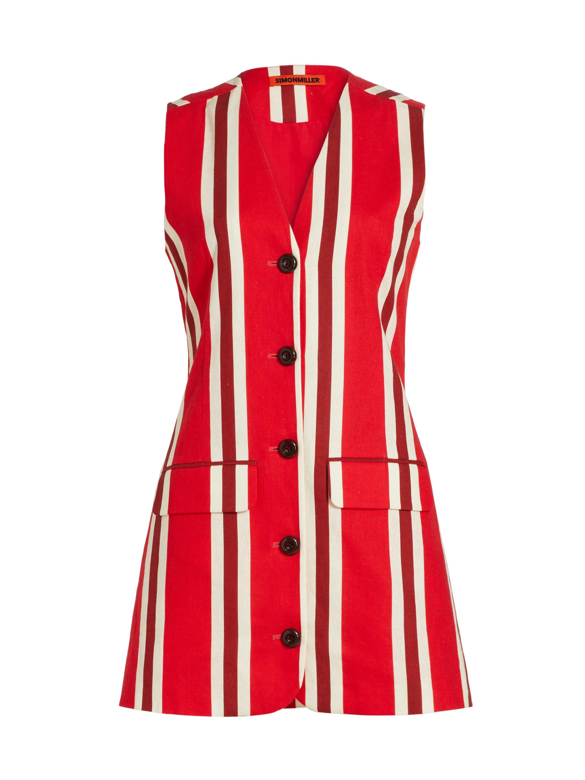 Simon Miller Carob Striped Minidress | Saks Fifth Avenue