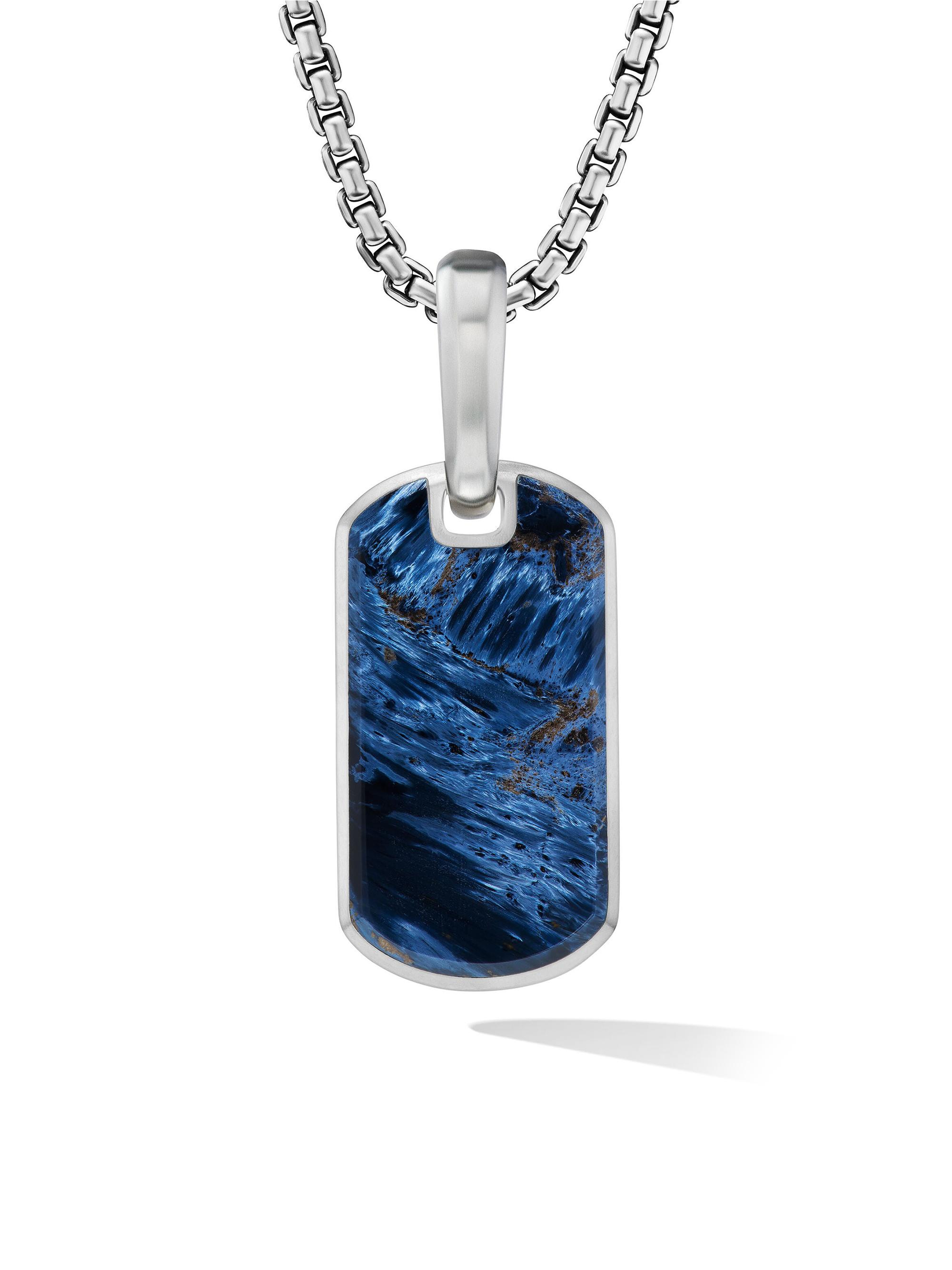 David Yurman Men's Chevron Tag in Sterling Silver - Pietersite