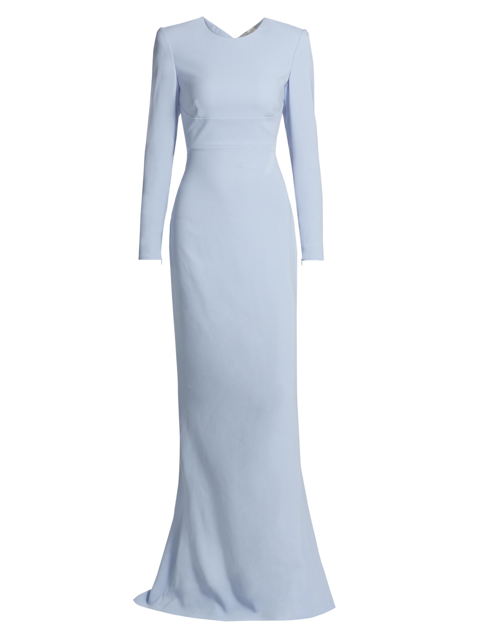 Stella McCartney Women's Silk-Blend Cut-Out Gown - Dusty Blue