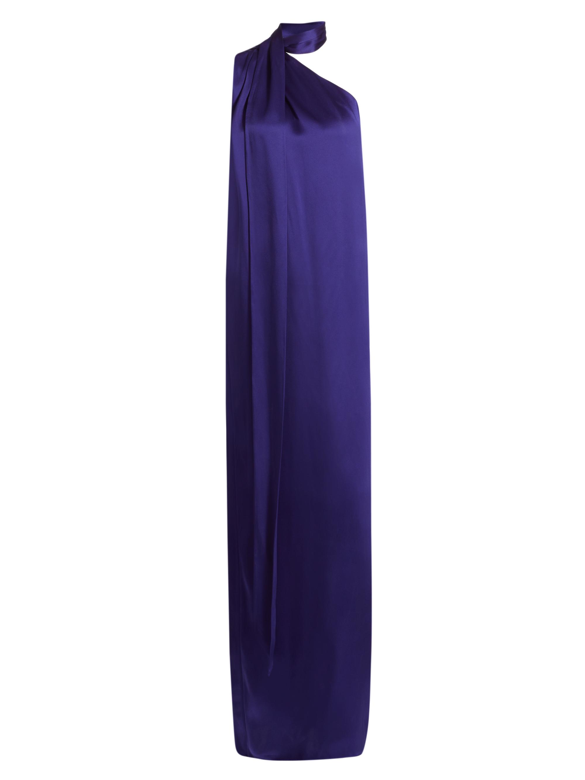 Stella McCartney Women's Scarf Satin Gown - Sapphire Blue