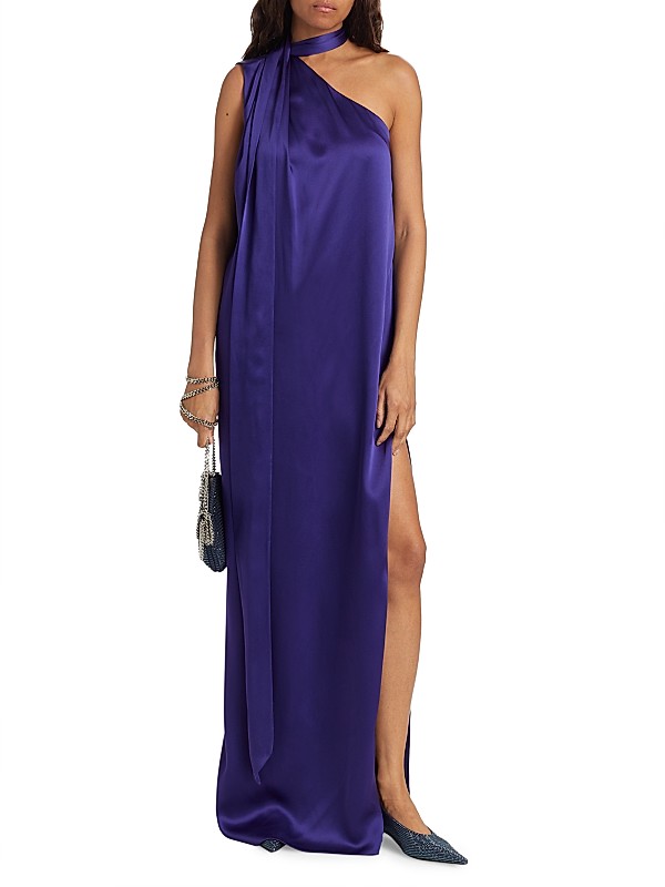 Shop Stella McCartney Scarf Satin Gown | Saks Fifth Avenue Shop Stella McCartney Scarf Satin Gown | Saks Fifth Avenue