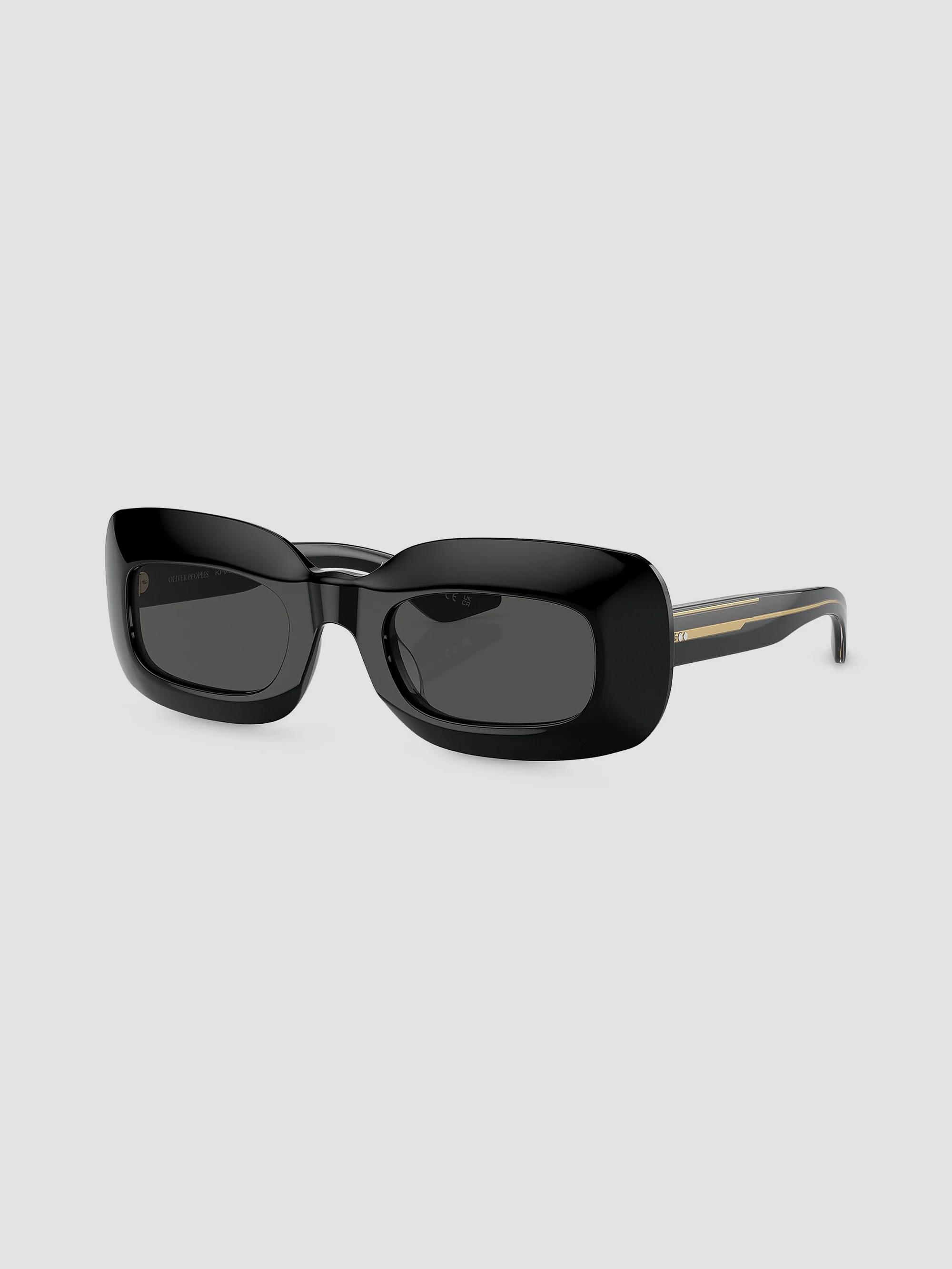 ?️ NWT Oliver Peoples x Khaite Sunglasses – Black Rectangular – Made in Italy Oliver Peoples 1998C with Matte Black frame and Grey lenses  main image 2