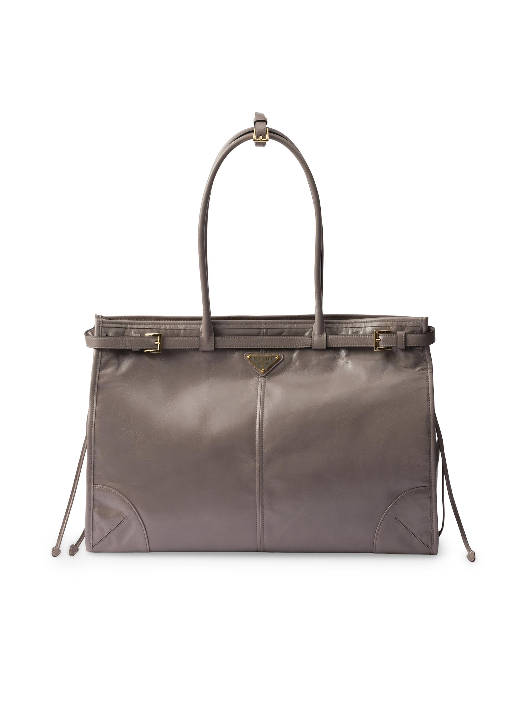 Prada Women's Bonnie  Leather Tote Bag - Black