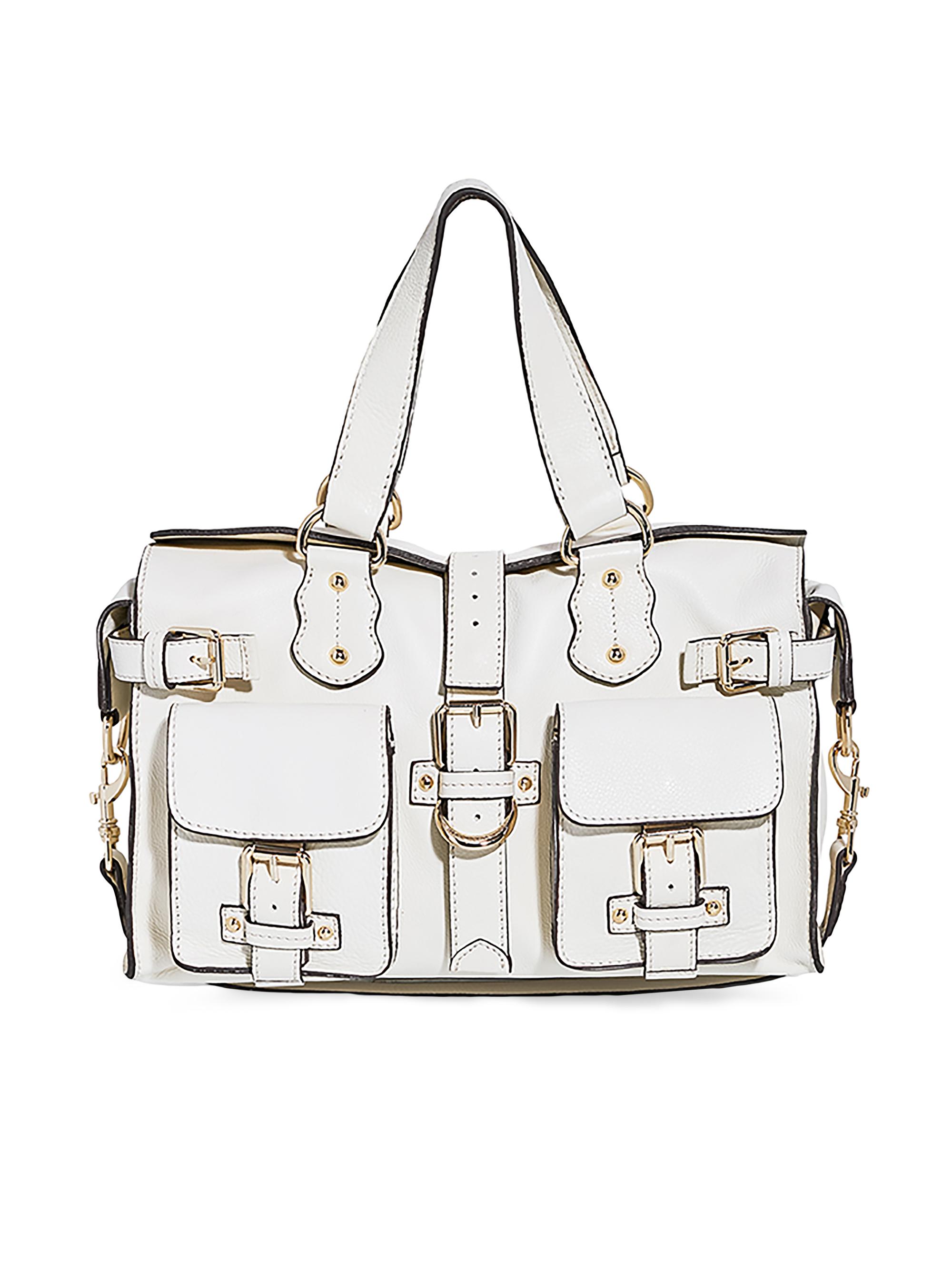 Aimee Kestenberg Women's Saddle-Up Leather Satchel - Vanilla Ice