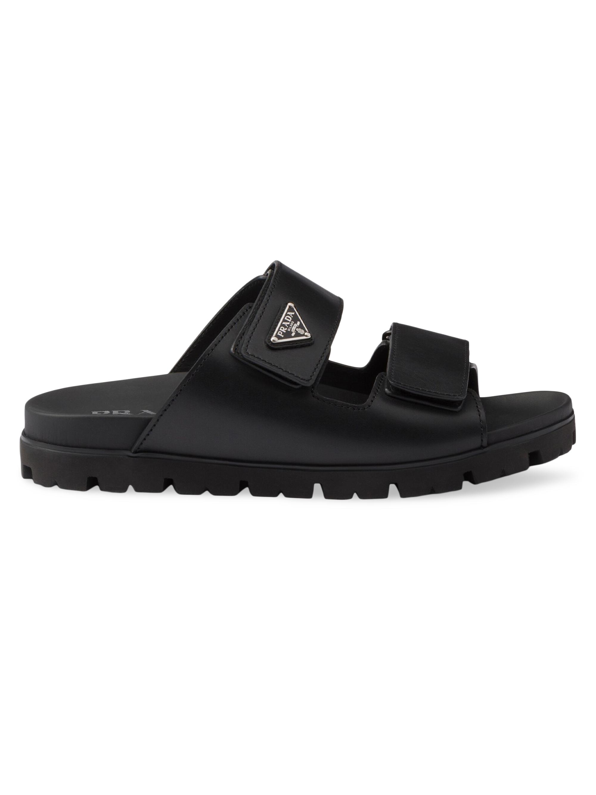 Prada Leather Strap Sandals | Saks Fifth Avenue