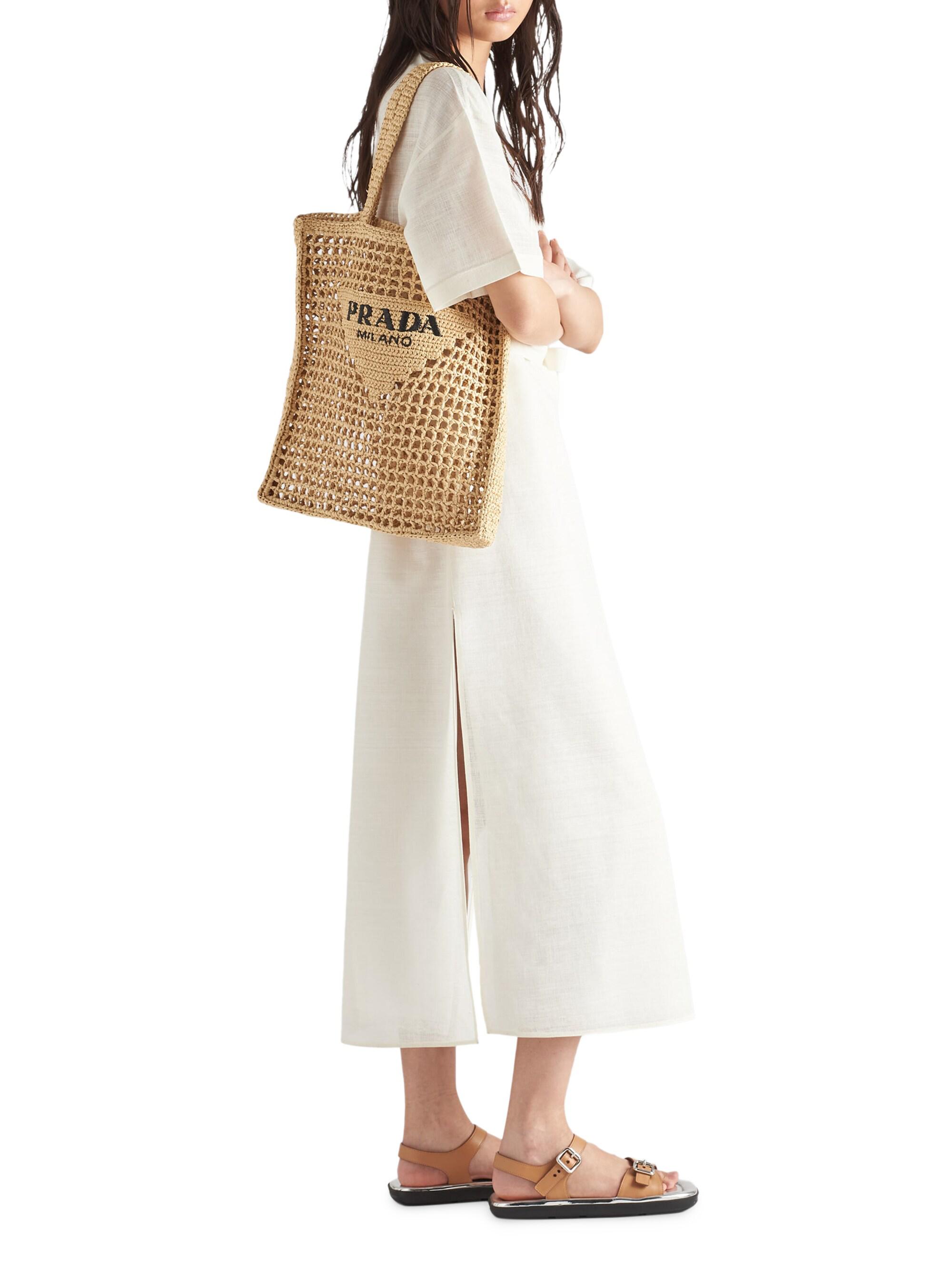 ︎︎︎︎☑︎PRADA プラダ パドロック クロシェット Prada Large Crochet Tote Bag | Saks Fifth Avenue