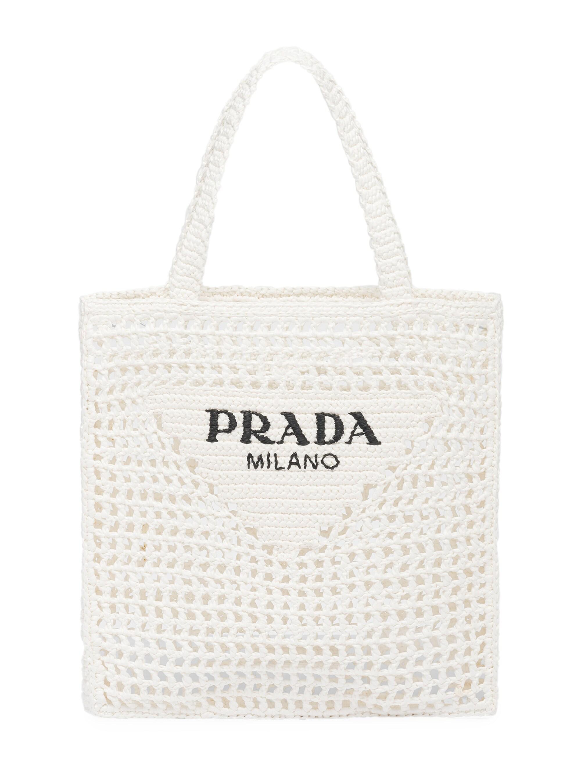 Prada Women's  Crochet Tote Bag - White