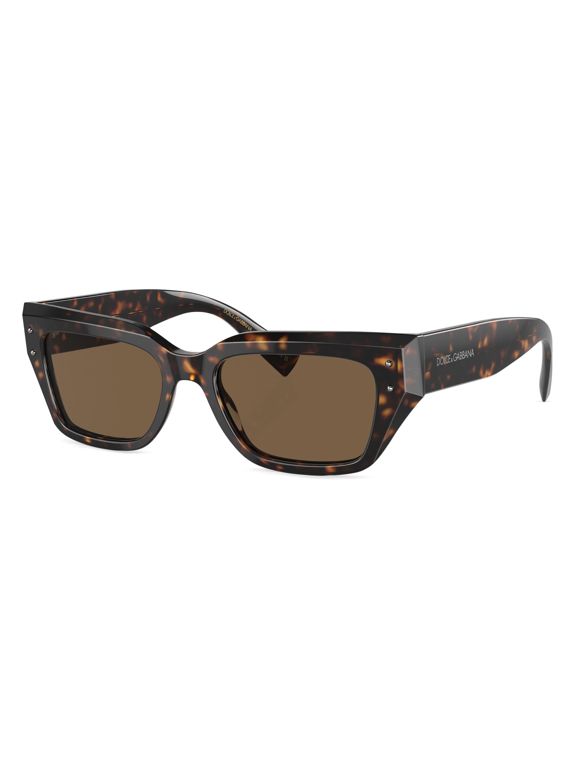 Dolce & Gabbana Women's 52MM Rectangular Sunglasses - Dark Havana Brown Gradient