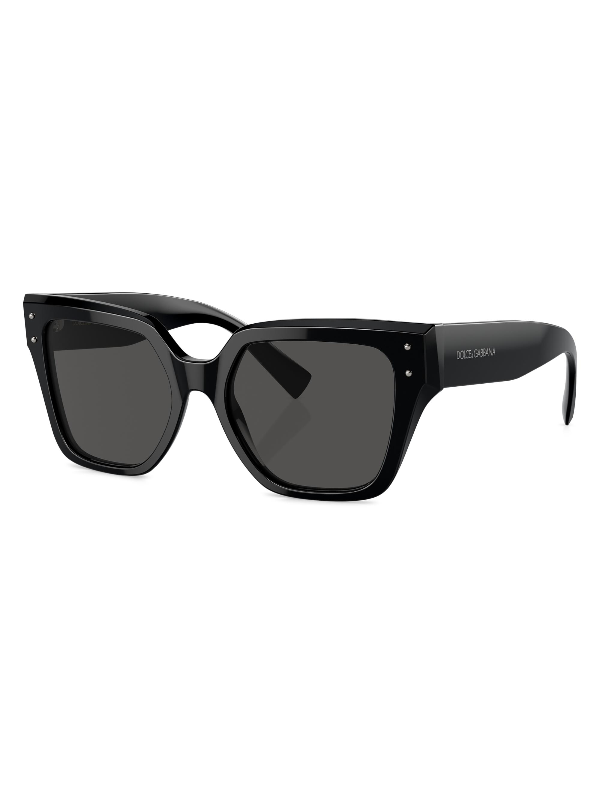 Dolce & Gabbana Women's 52MM Square Sunglasses - Black Dark Grey