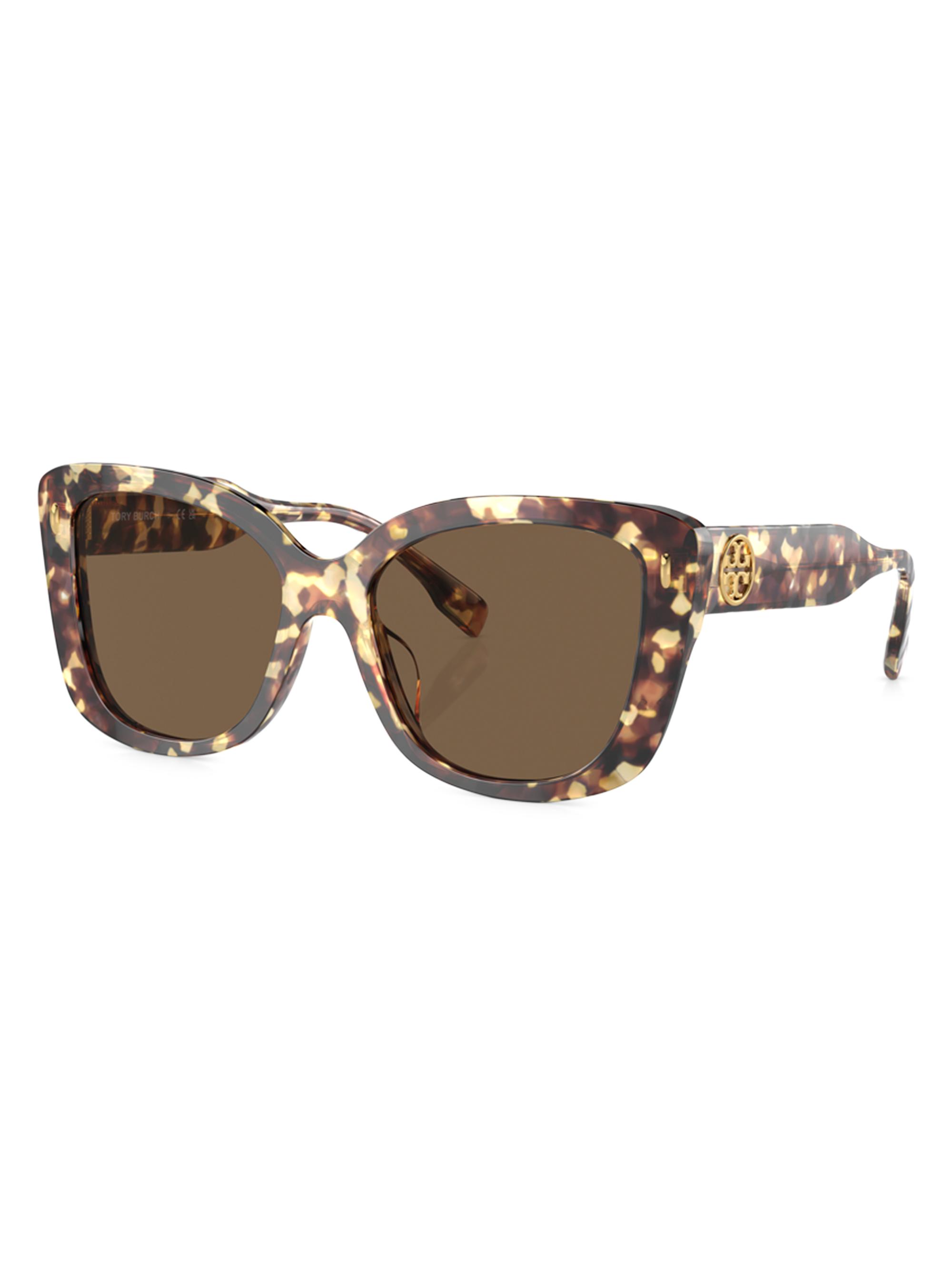 Tory Burch Women's 54MM Butterfly Sunglasses - Blonde Havana Brown