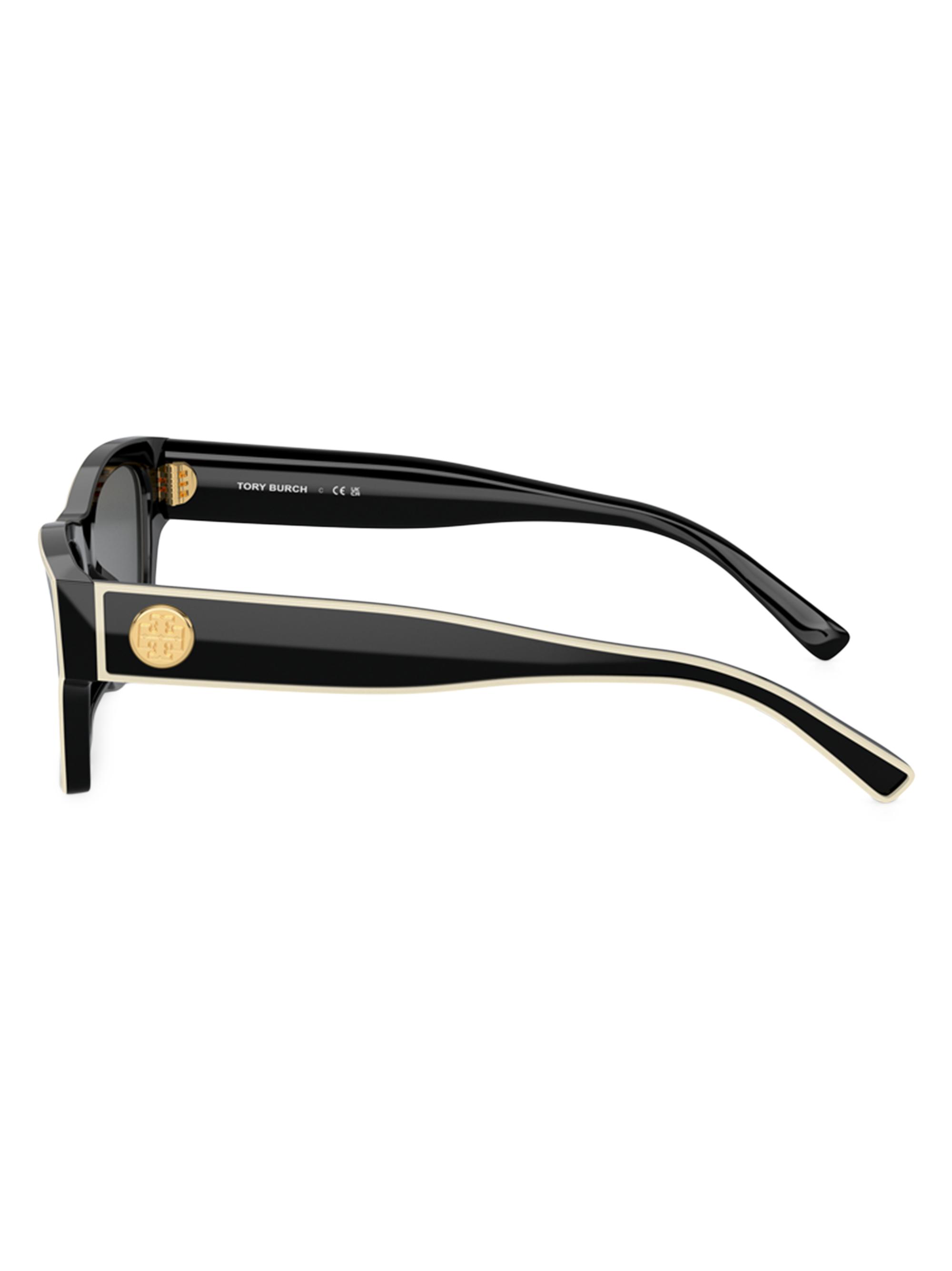 Tory Burch 53MM Rectangular Sunglasses | Saks Fifth Avenue display picture 3