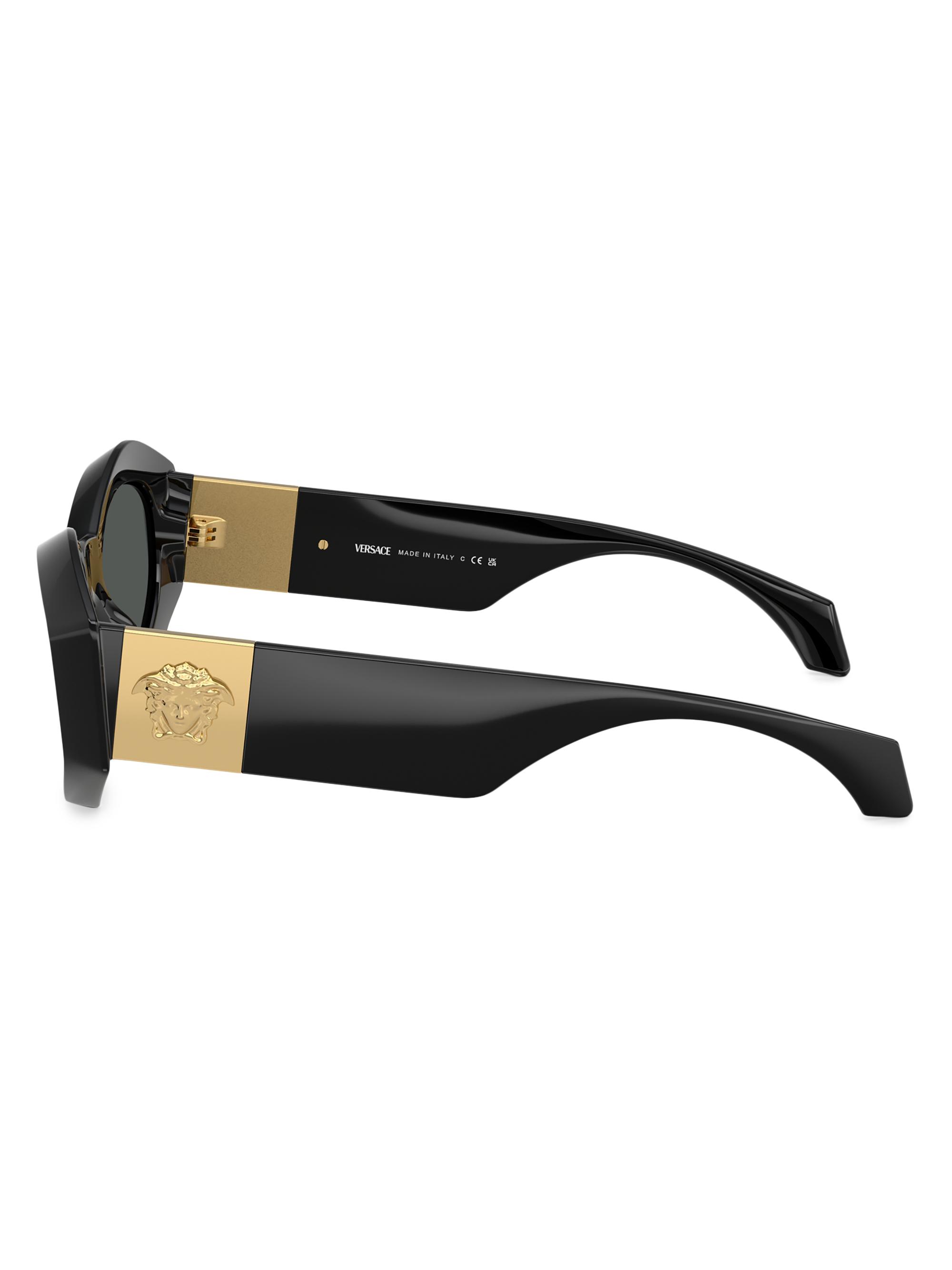Versace 54MM Geometric Sunglasses | Saks Fifth Avenue