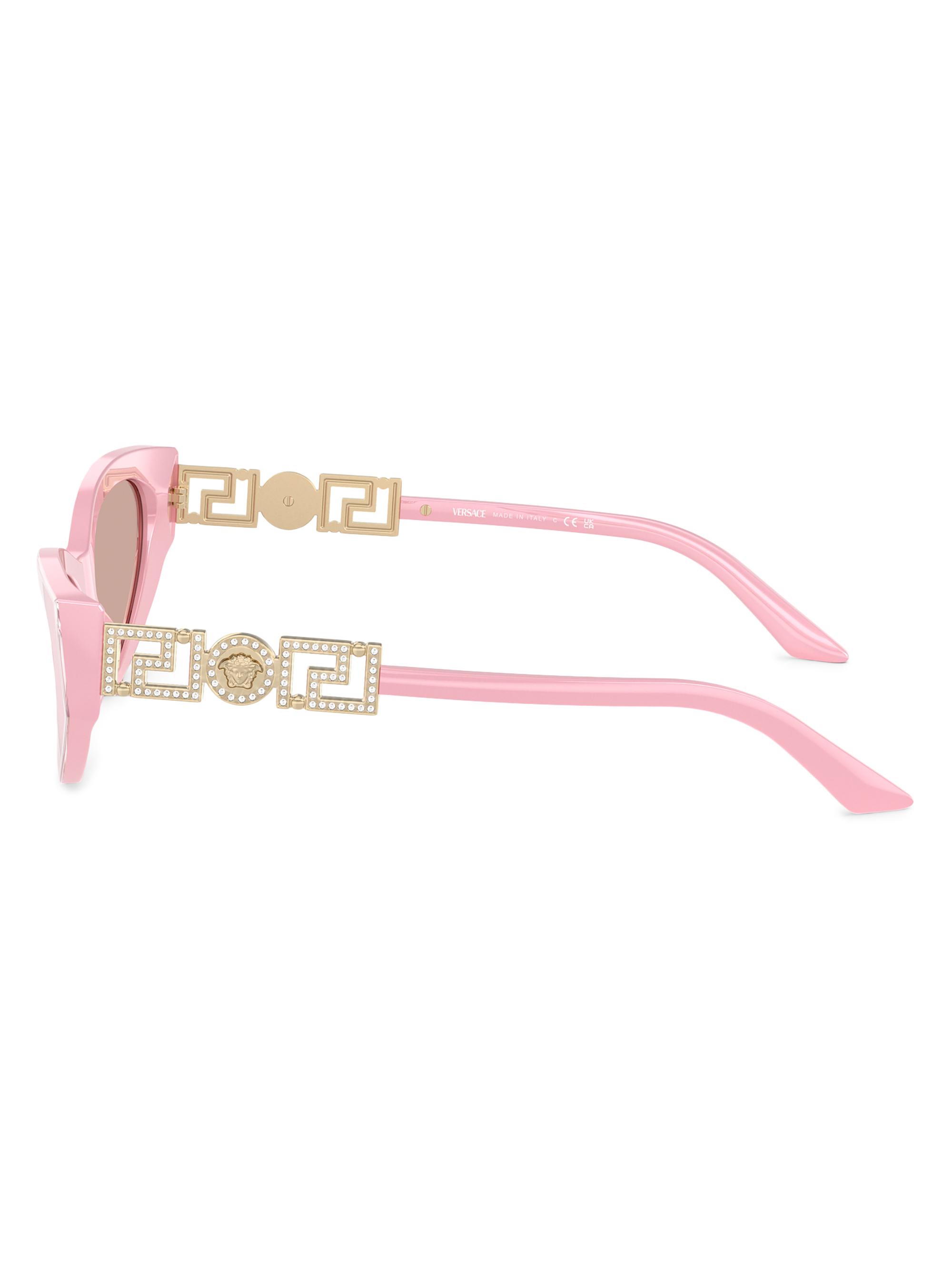 Versace Bright Greca 56MM Cat-Eye Sunglasses | Saks Fifth Avenue display picture 3