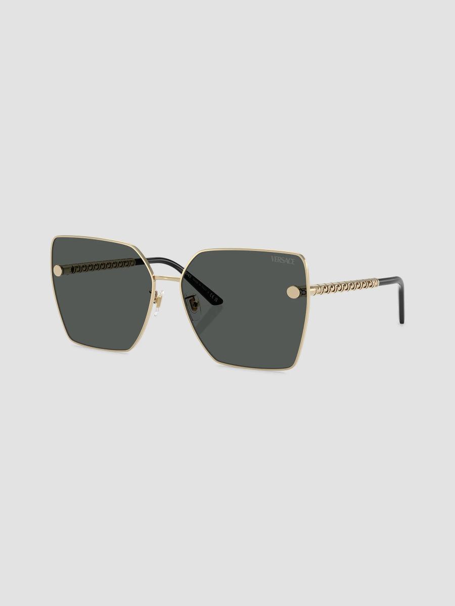 Versace Crystal Embellished Black Gradient Sunglasses Versace Black Crystals Embellished Gradient Shield  main image 2