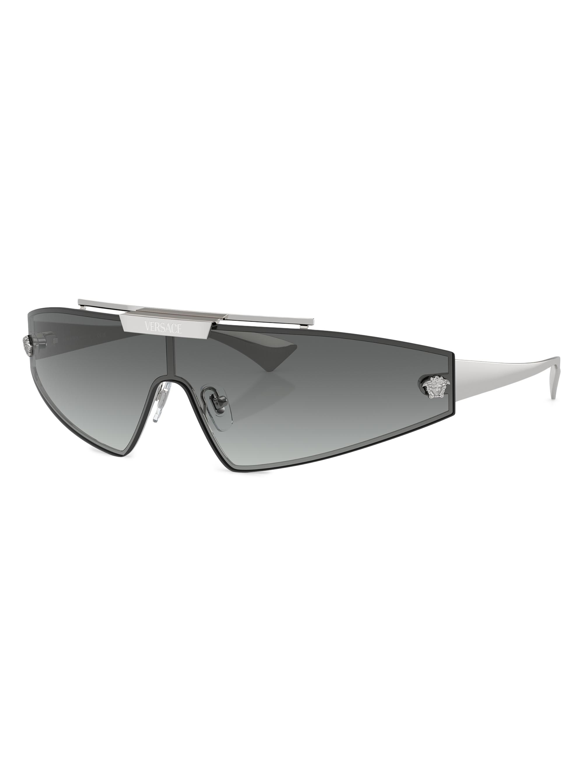 Versace Women's Medusa Horizon Shield Sunglasses - Silver Grey Gradient