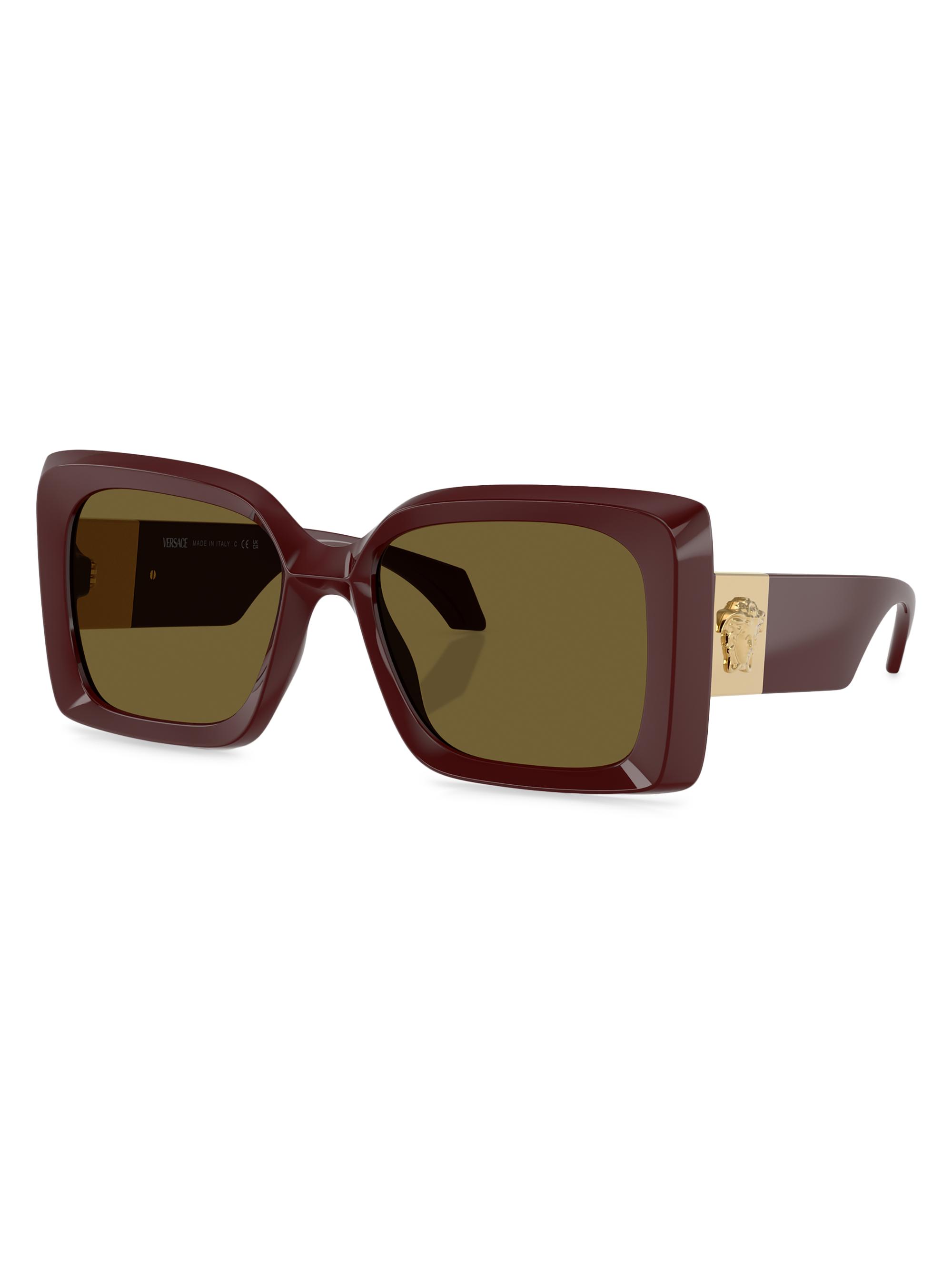 Versace Medusa Plaque 54MM Square Sunglasses | Saks Fifth Avenue