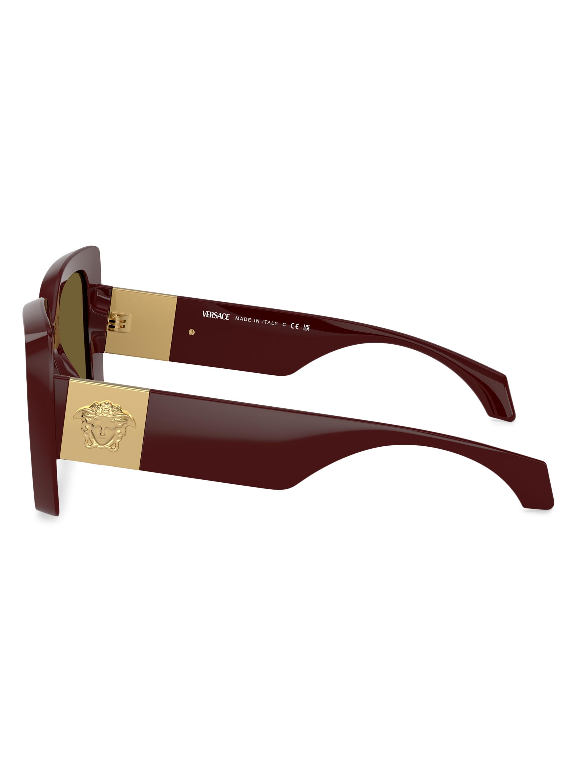 Versace Medusa Plaque 54MM Square Sunglasses | Saks Fifth Avenue