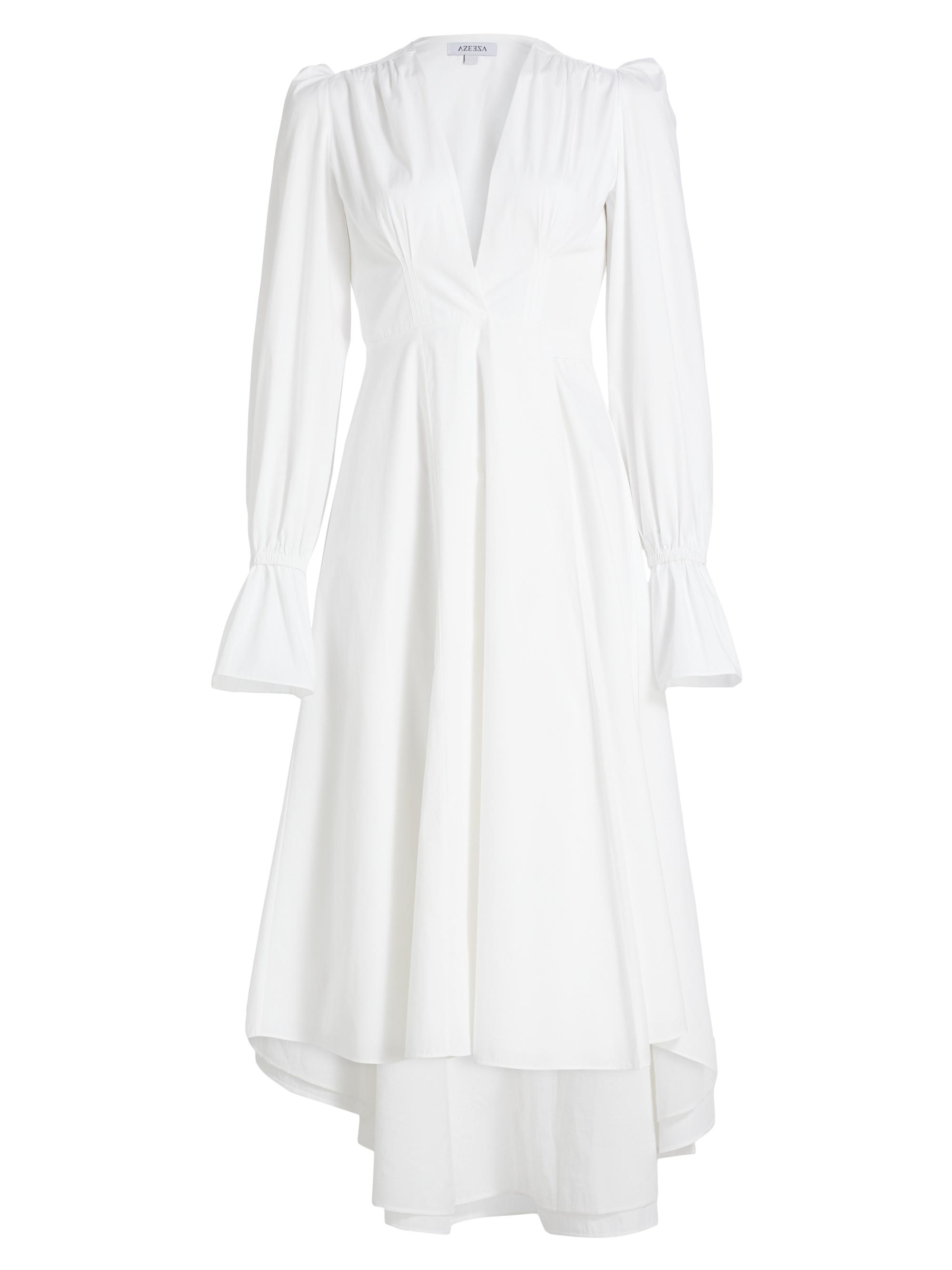 Azeeza Women's Willow Cotton Poplin Midi-Dress - White