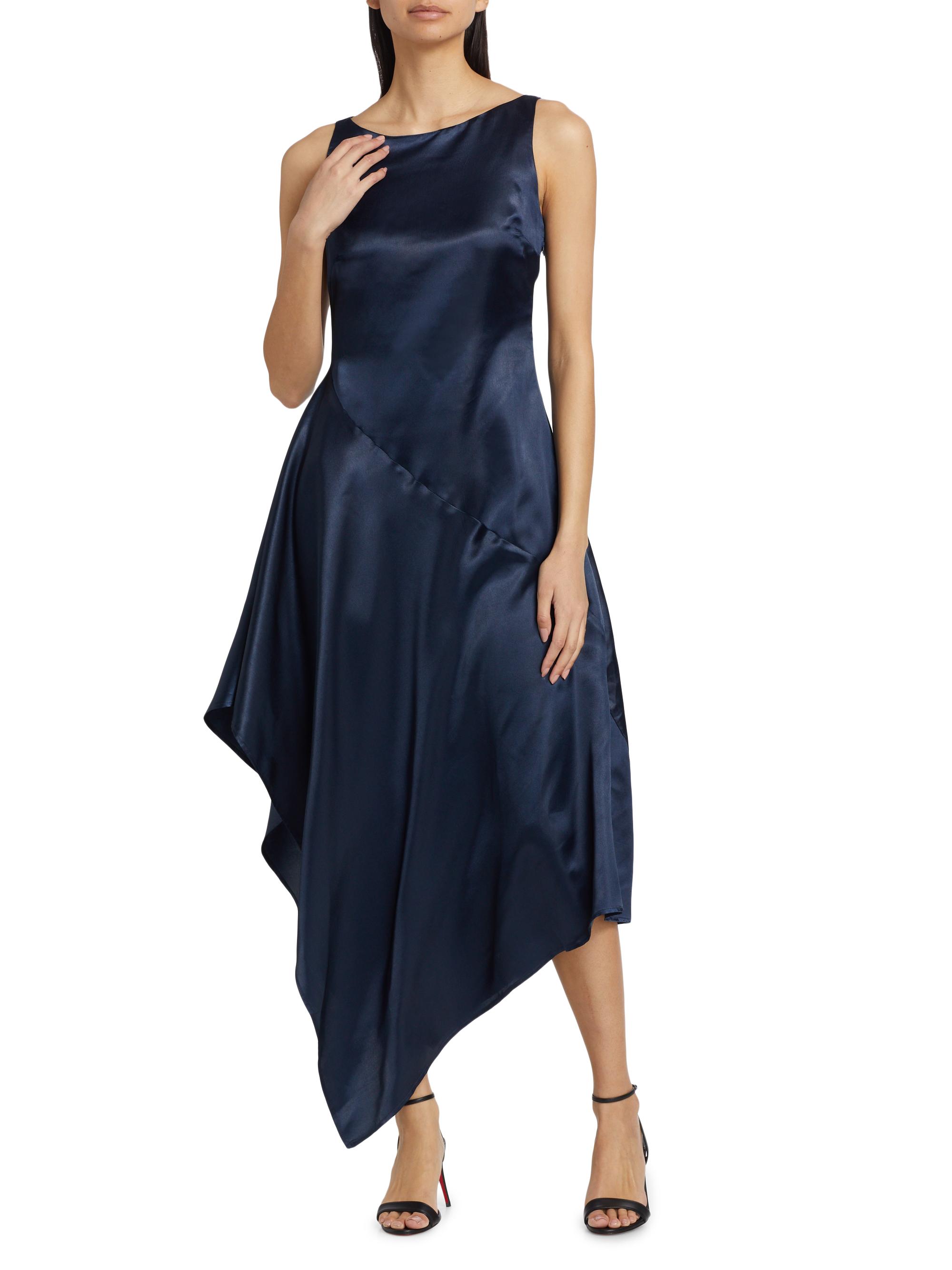 Asymmetrical Seam Midi Slip Dress Tranquility Asymmetric Midi Dress