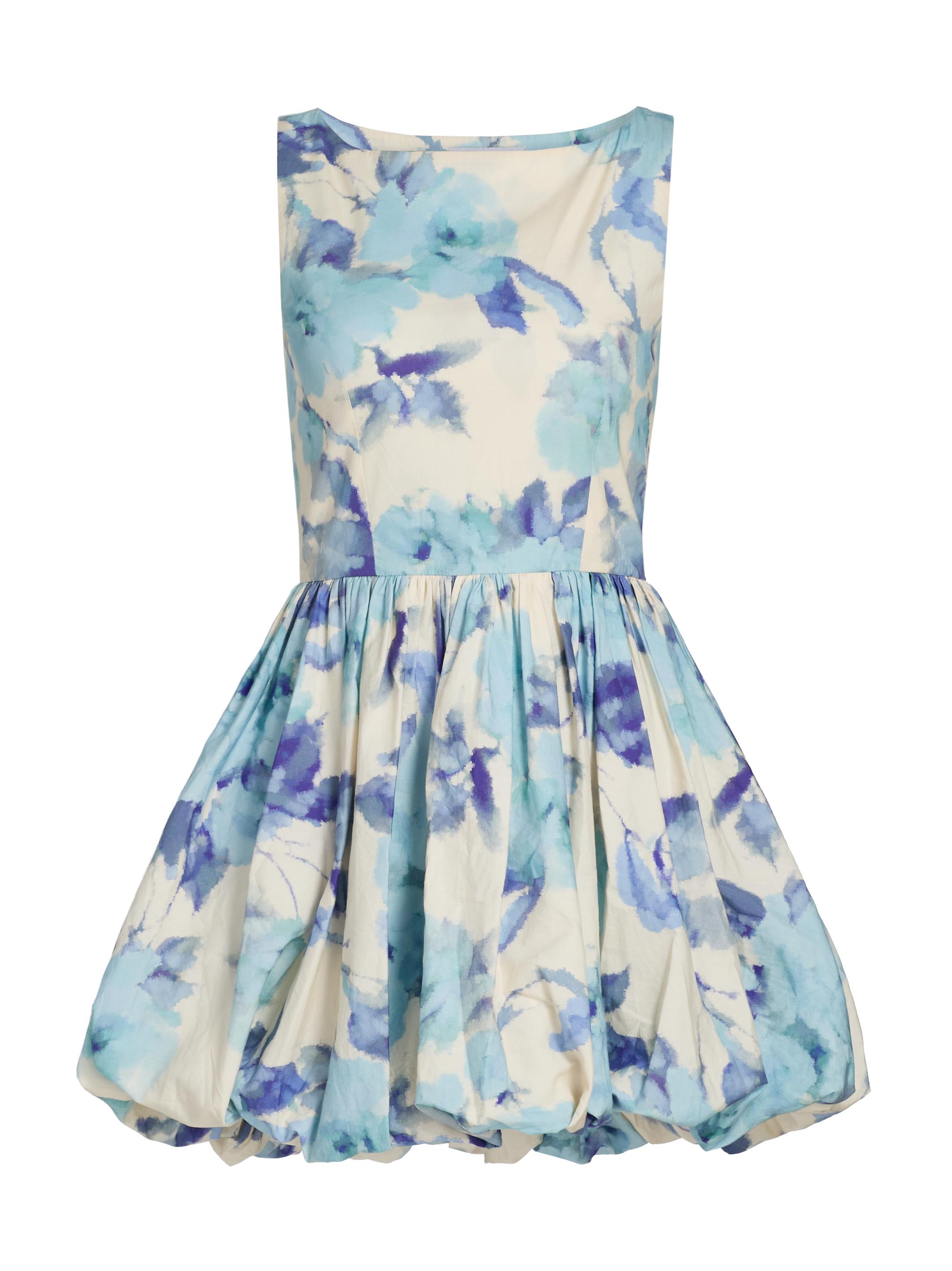 Azeeza Women's Ananya Satin Cotton-Blend Bubble Minidress - Blue Rose