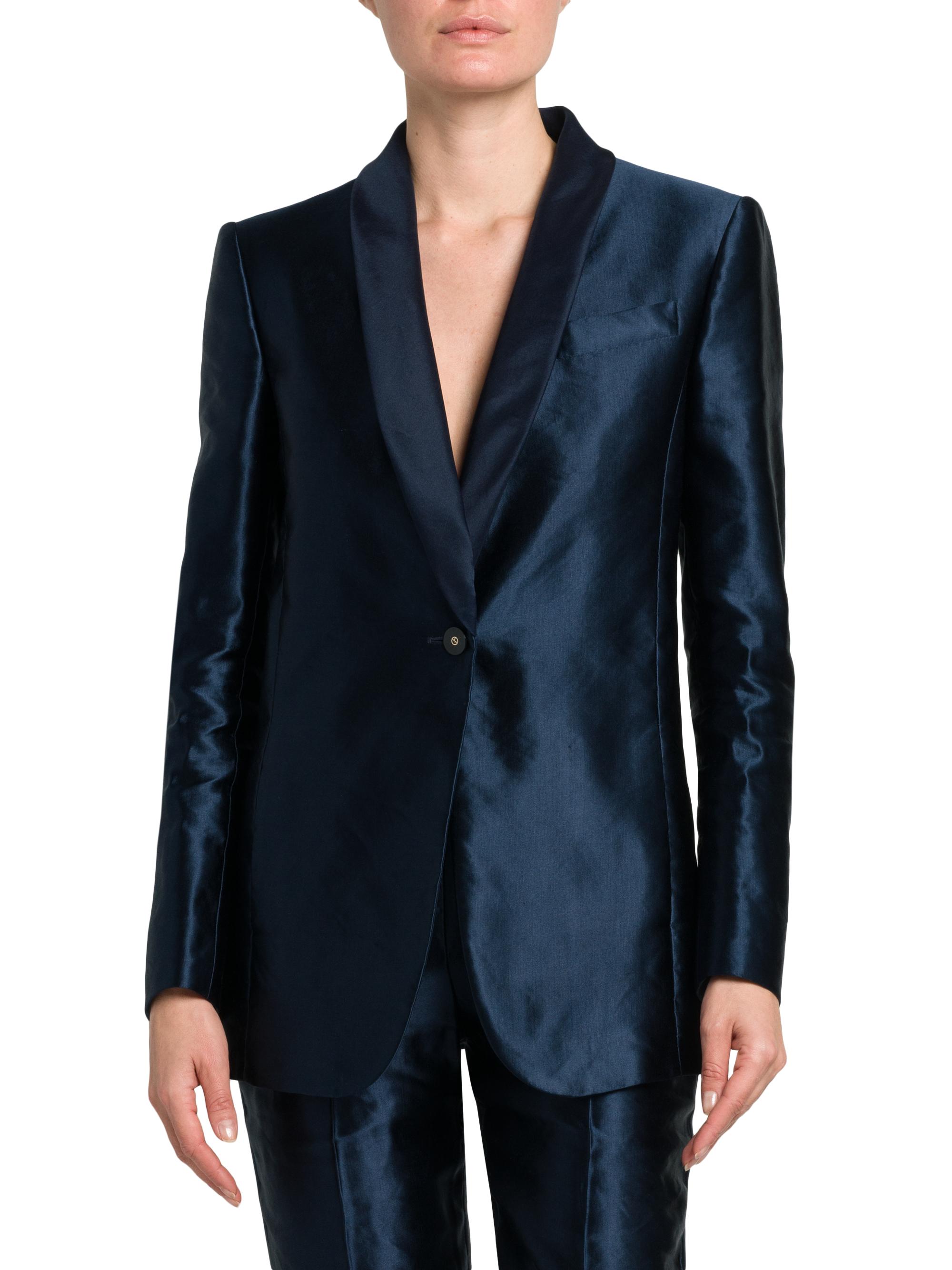 Giorgio Armani Linen-Silk Tailored Blazer | Saks Fifth Avenue