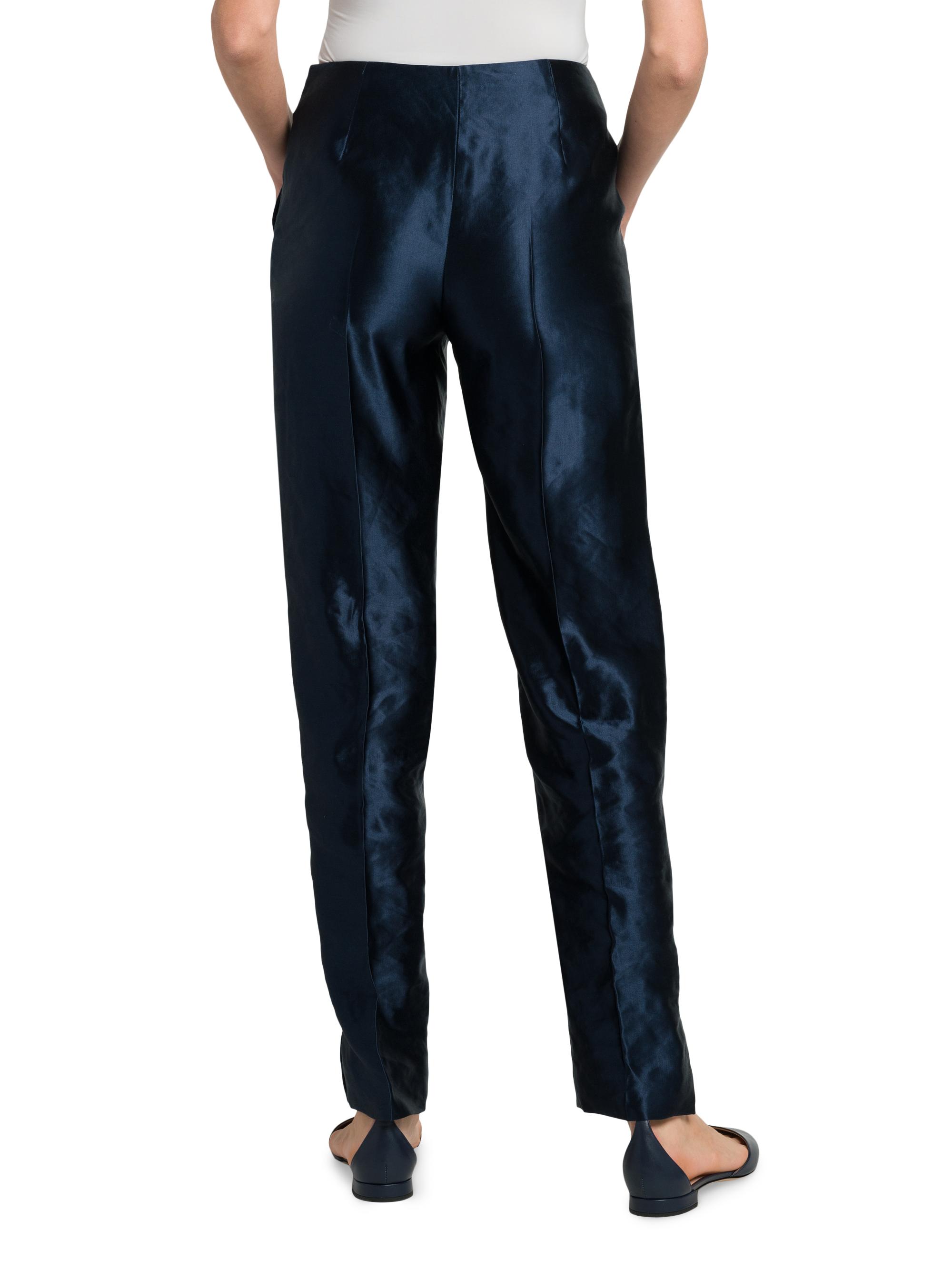 Giorgio Armani Linen-Silk Tapered Pants | Saks Fifth Avenue