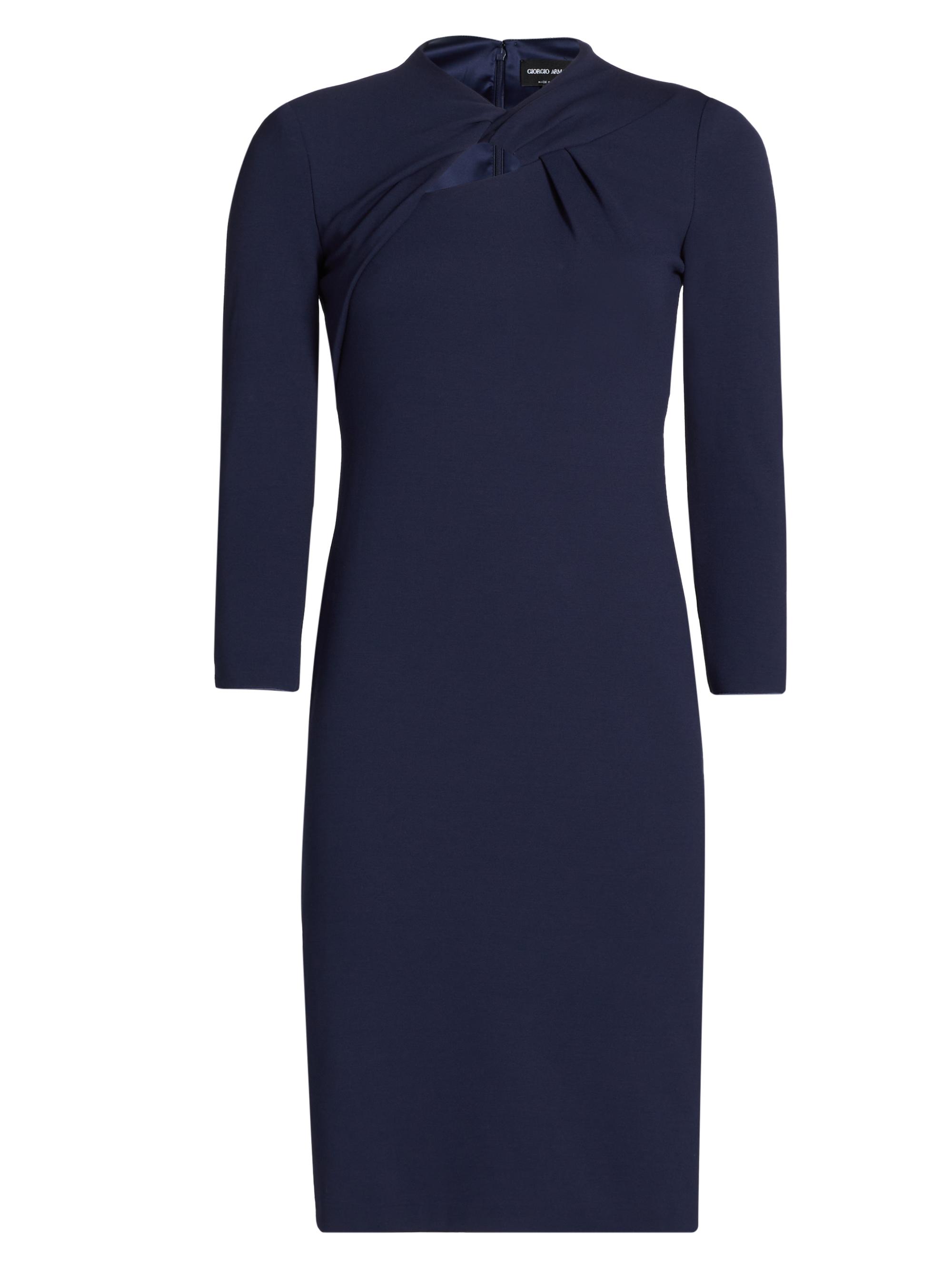 Giorgio Armani Twist Neck Jersey Dress | Saks Fifth Avenue