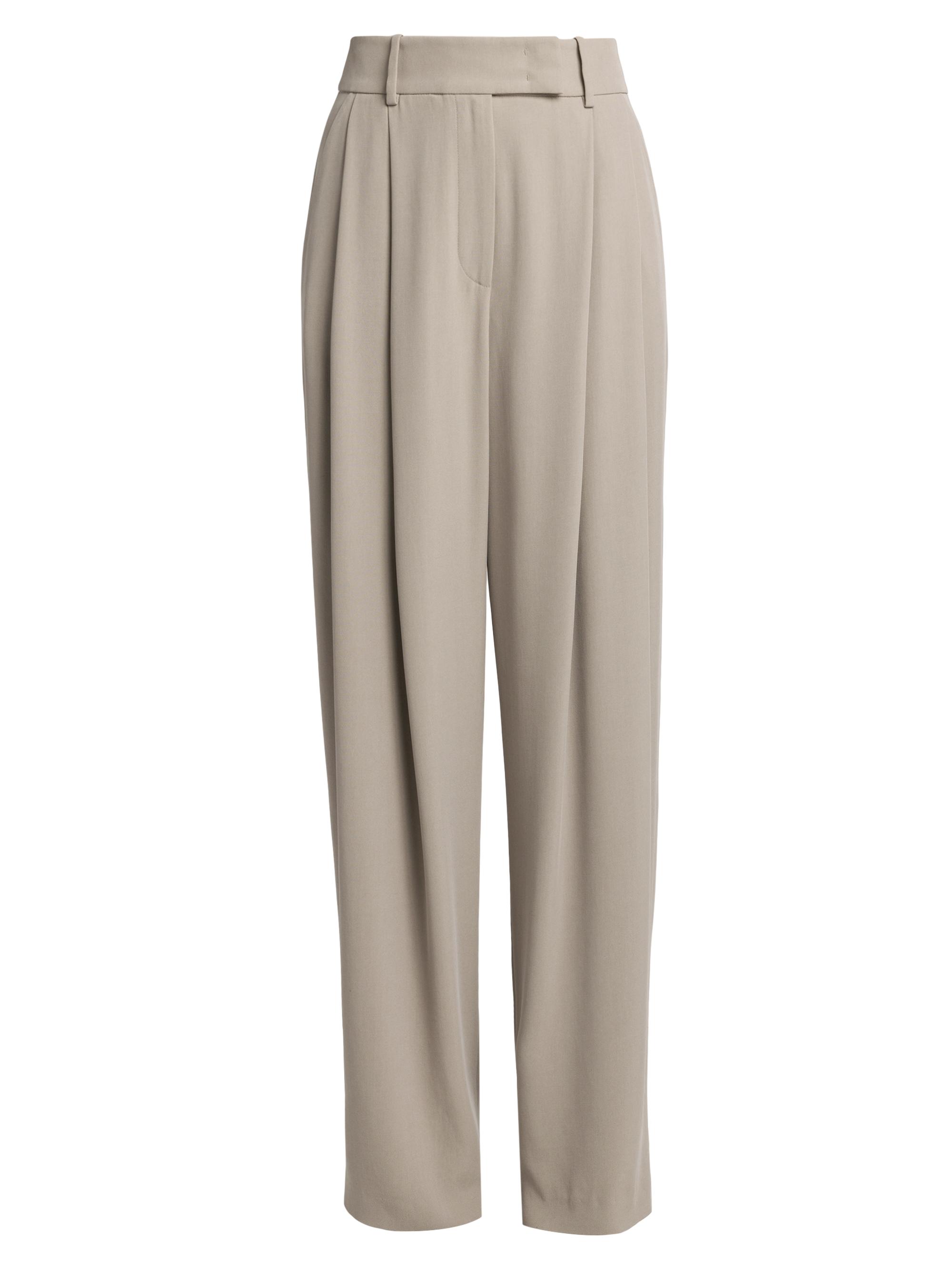 Giorgio Armani Women's Silk Pleated Trousers - Dunes