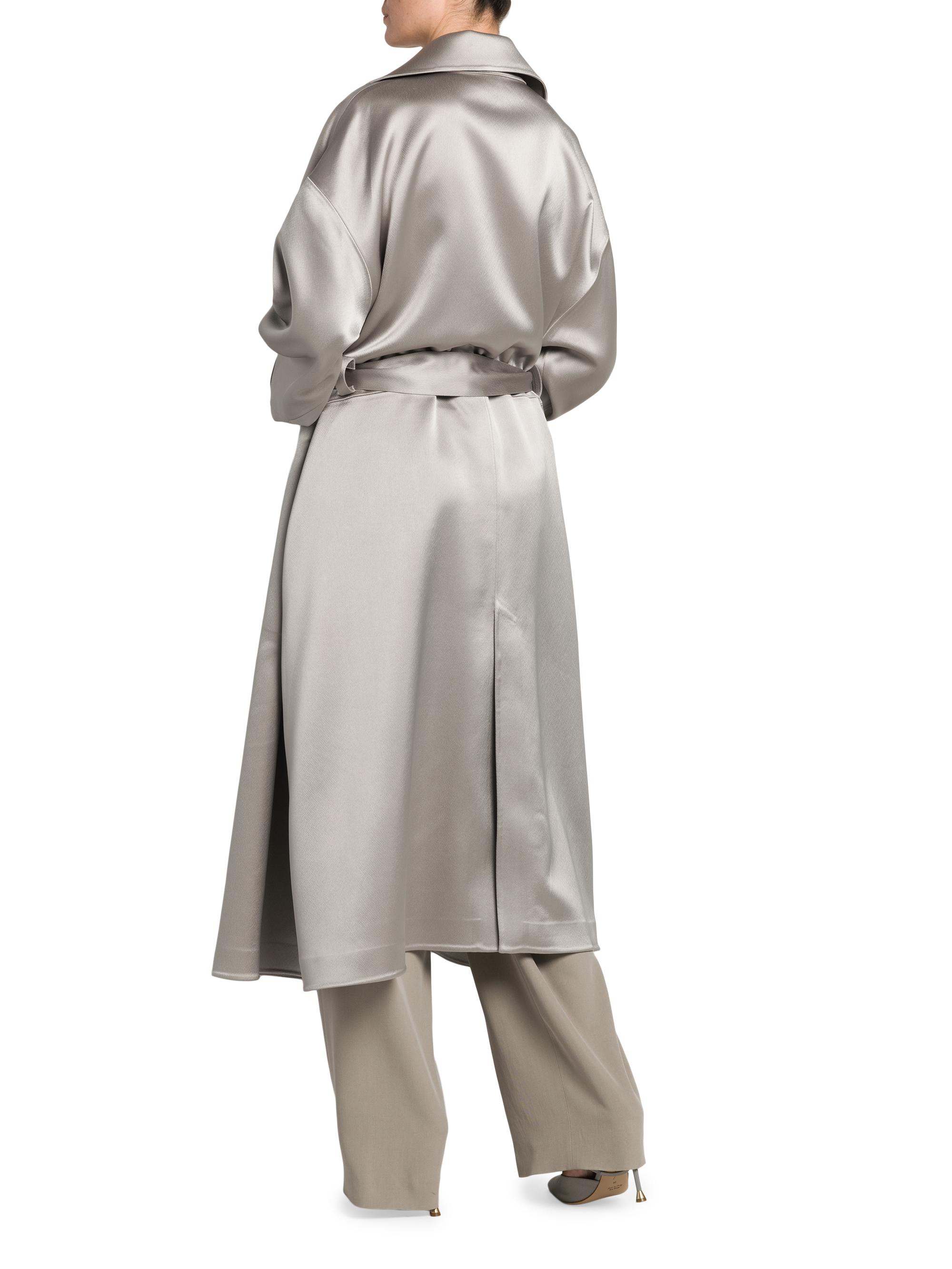 SEVENTY！ Giorgio Armani Silk／アルマーニ Giorgio Armani Satin Oversized Trench Coat | Saks Fifth Avenue