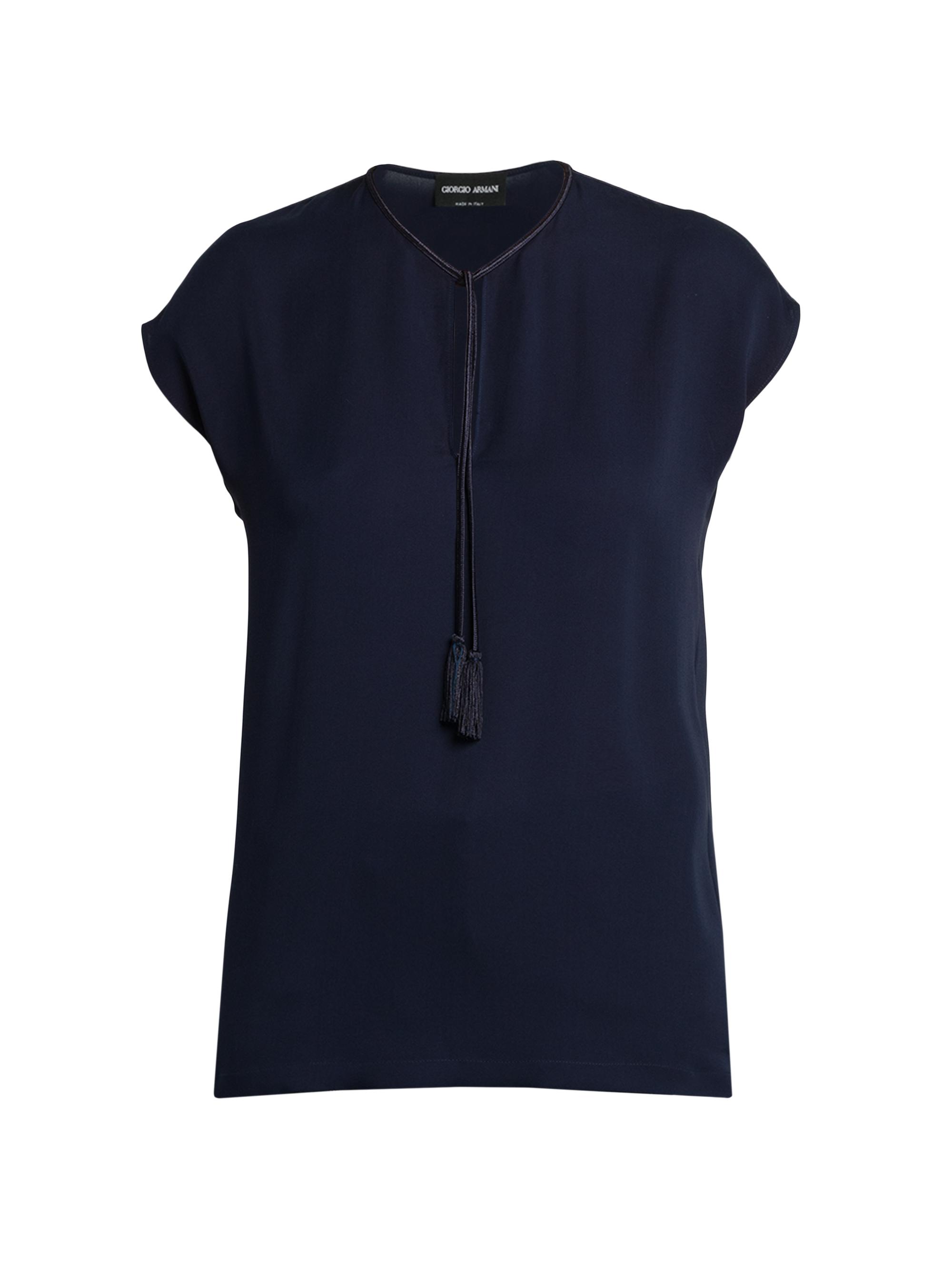 トップス Giorgio Armani long sleeve knit Giorgio Armani Rib-Knit Jersey Long-Sleeve T-Shirt | Saks