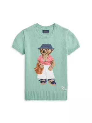 Ralph Lauren Kids Polo Bear-print short-sleeve T-shirt - Black