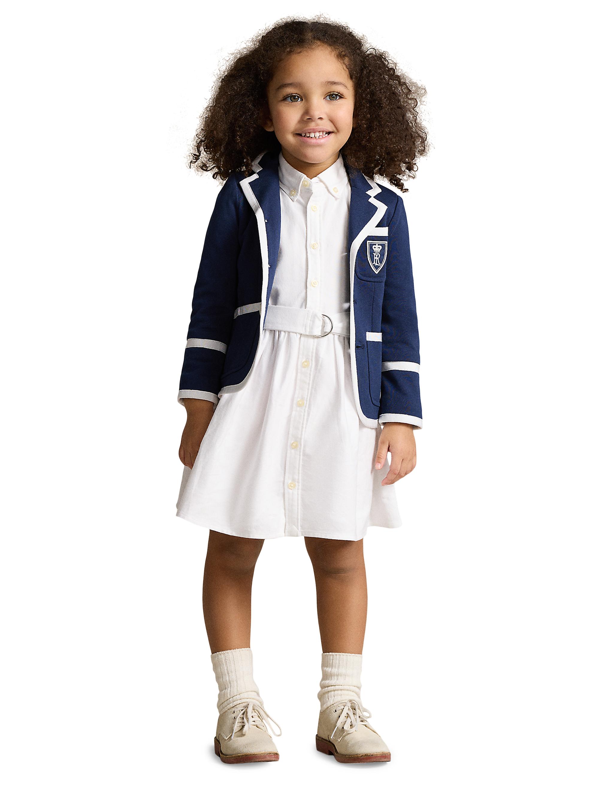 Polo Ralph Lauren Little Girl's & Girl's Classic Oxford Sleeveless Shirtdress - White