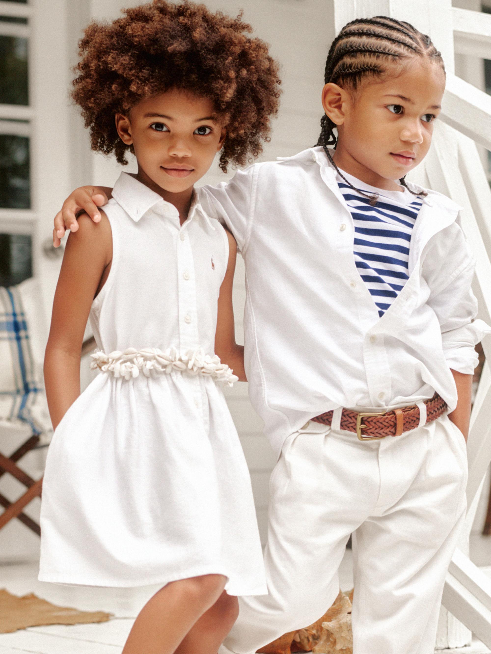 Polo Ralph Lauren Girl's Little Girl's & Girl's Classic Oxford Sleeveless Shirtdress | Thumbnail 9