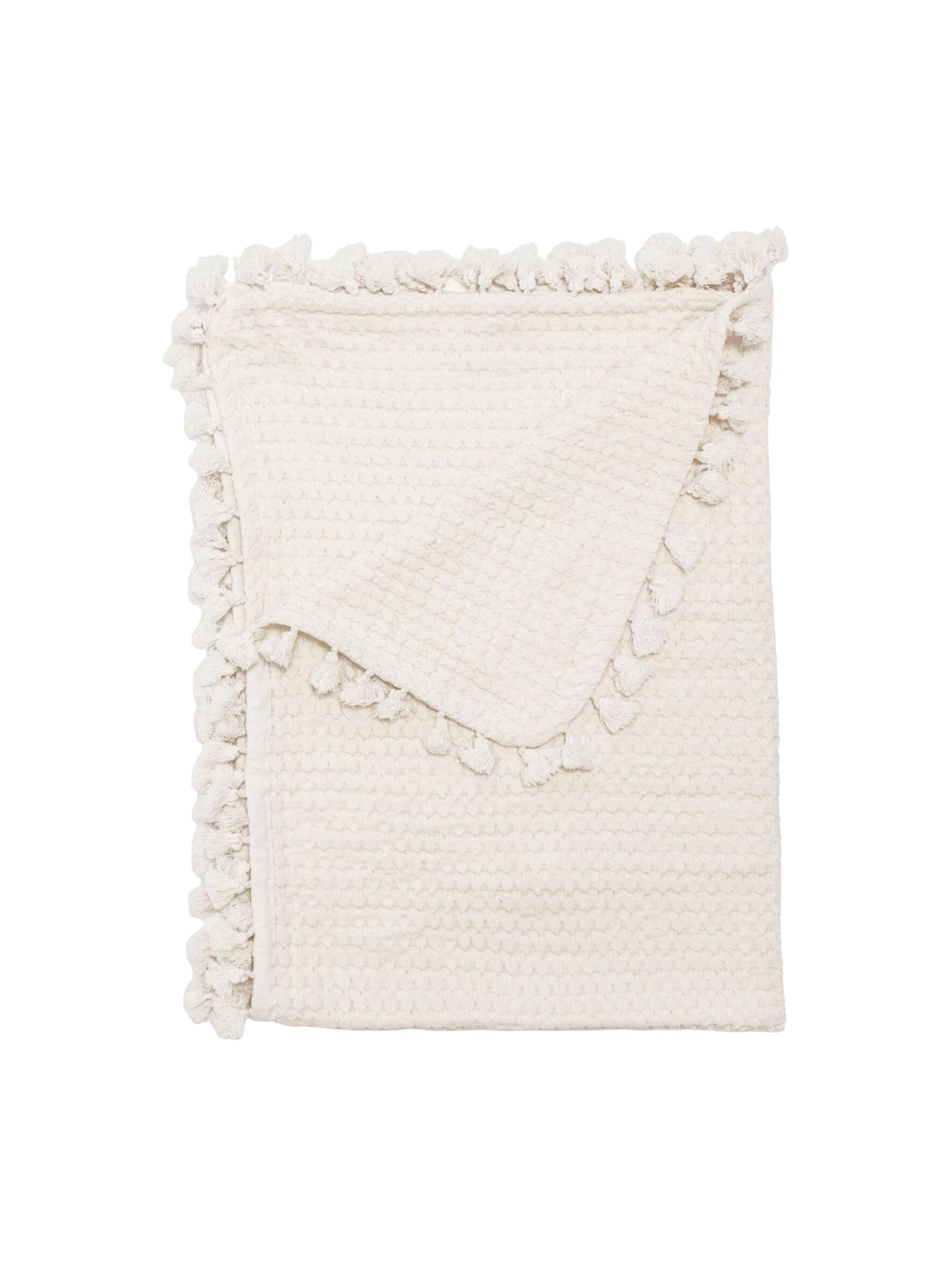 Crane Baby Kaleidoscope Birch Waffle Knit Blanket - White