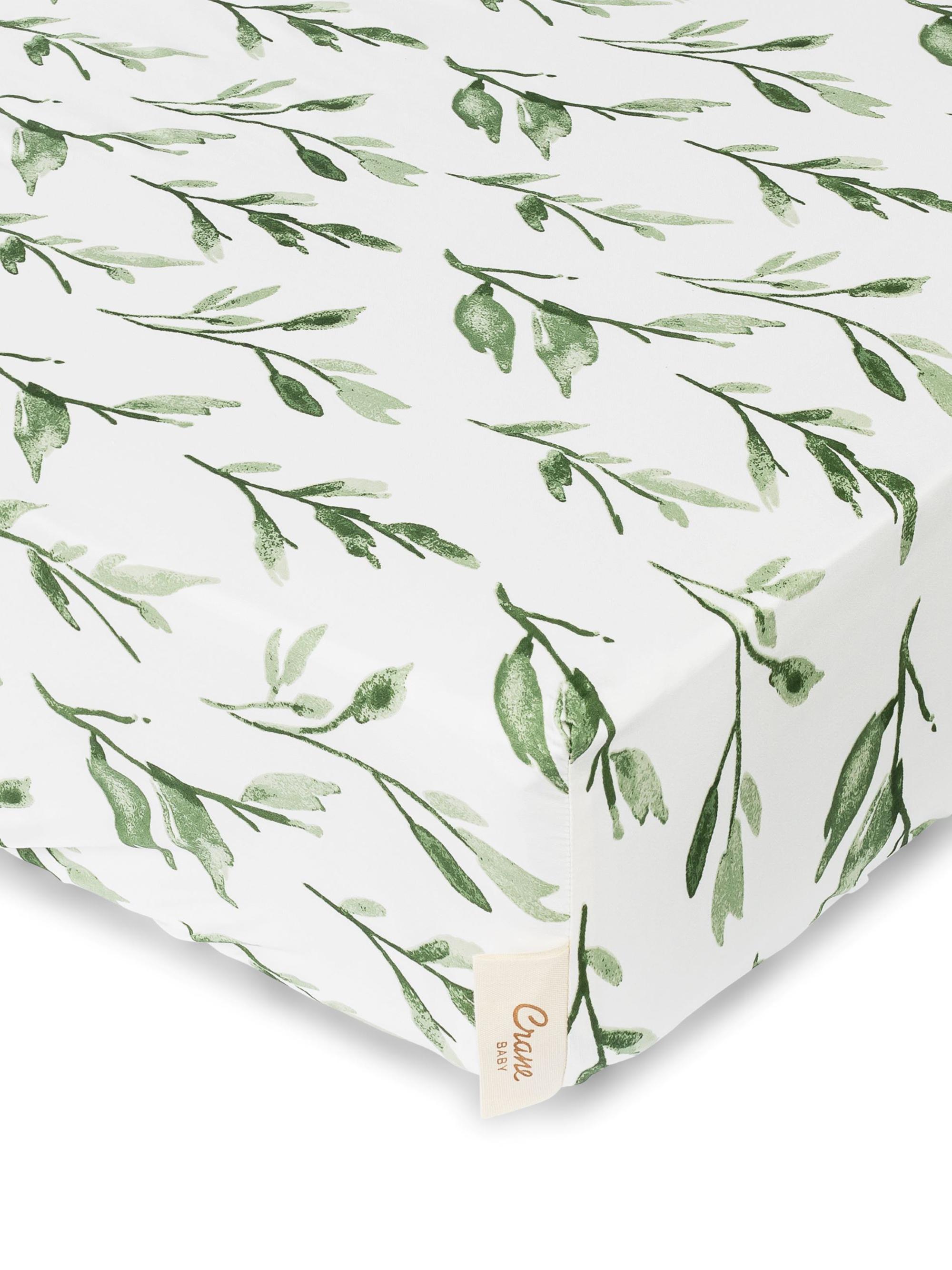 Crane Baby Parker Crib Fitted Sheet - White