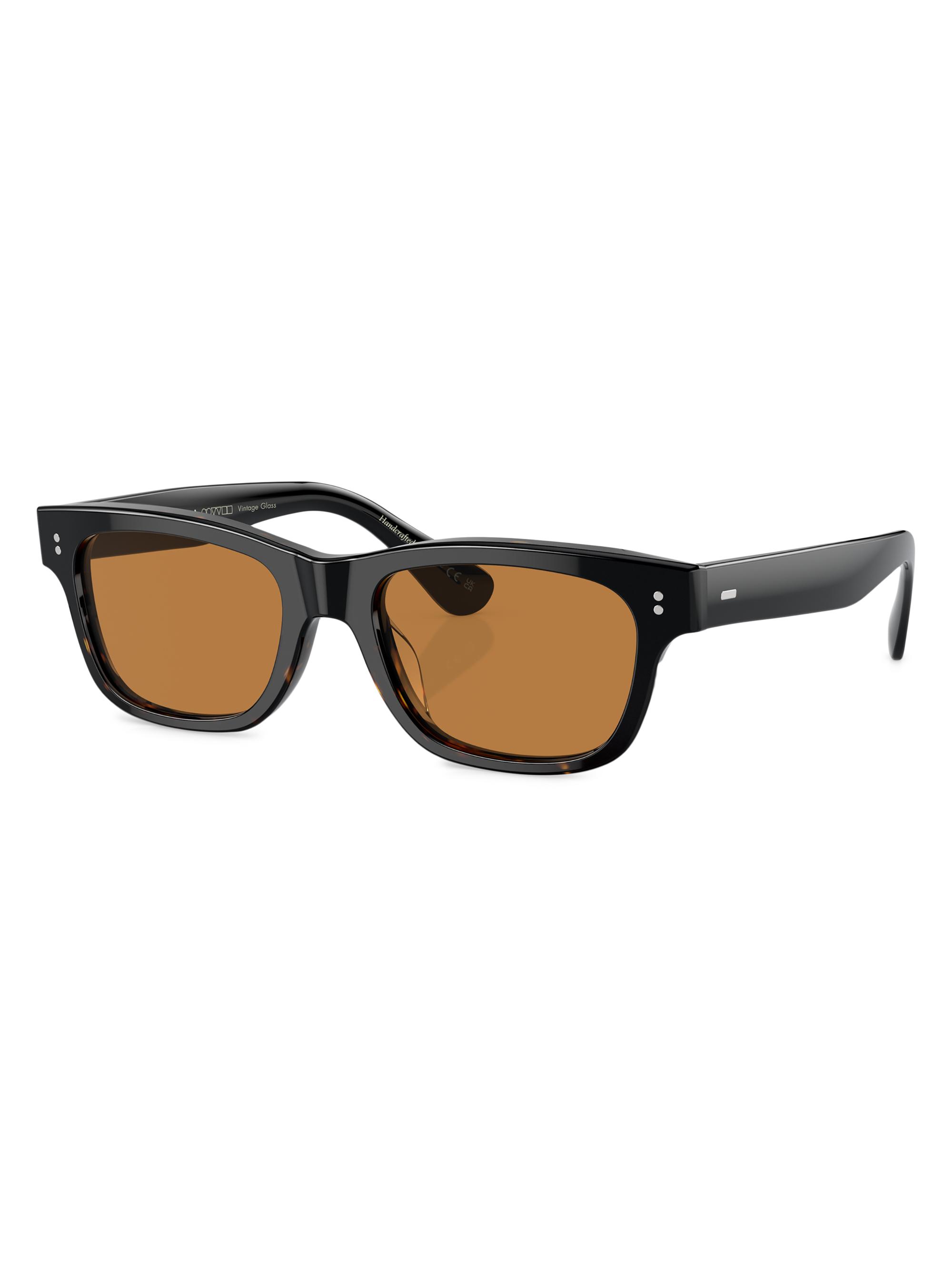 Oliver Peoples Women's Rosson Sun Pillow 53MM Square Sunglasses - Black Orange