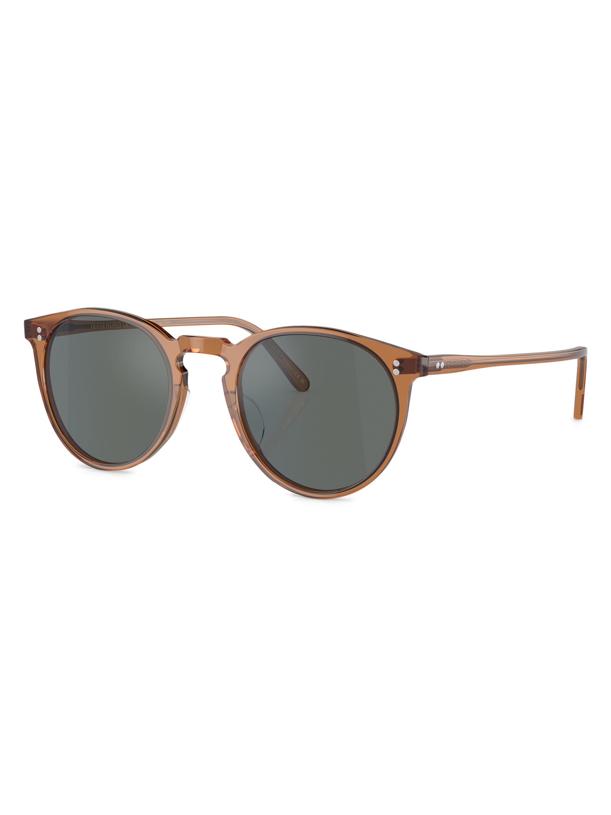 Oliver Peoples Women's O'Malley Sun 48MM Round Sunglasses - Transparent Brown Teal