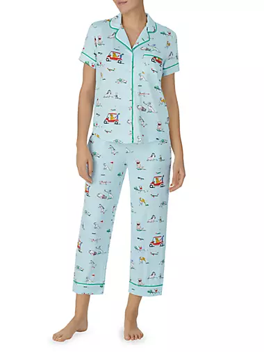 Mini Golf Short-Sleeve Crop Pajamas